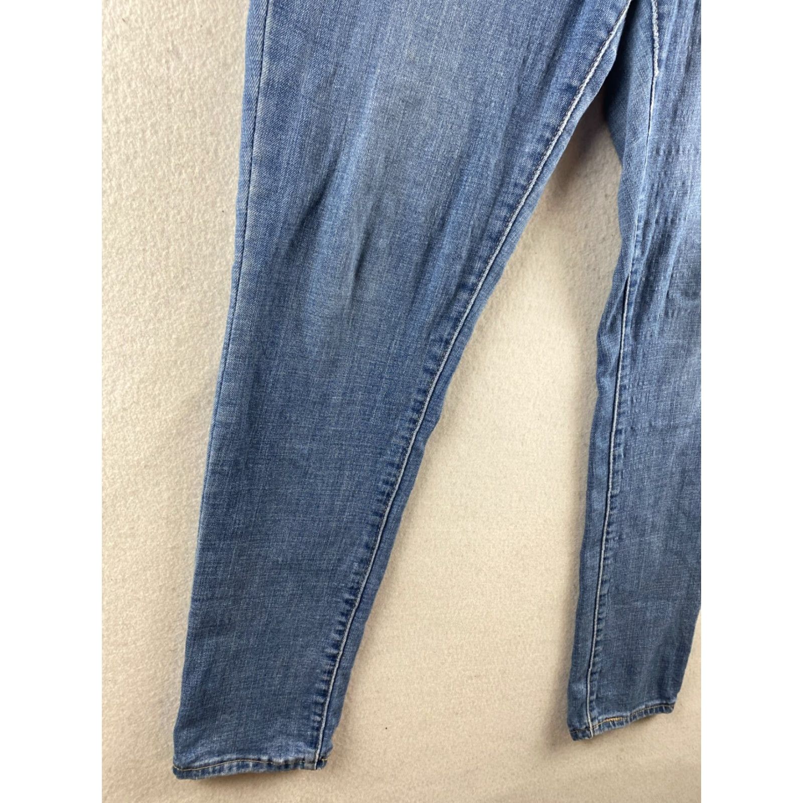 Levi's VINTAGE Levis 721 Jeans Womens 31 High Rise Skinny Distressed Stretch Denim Blue Casual Size 24" / US 00 / IT 34 - 4 Thumbnail