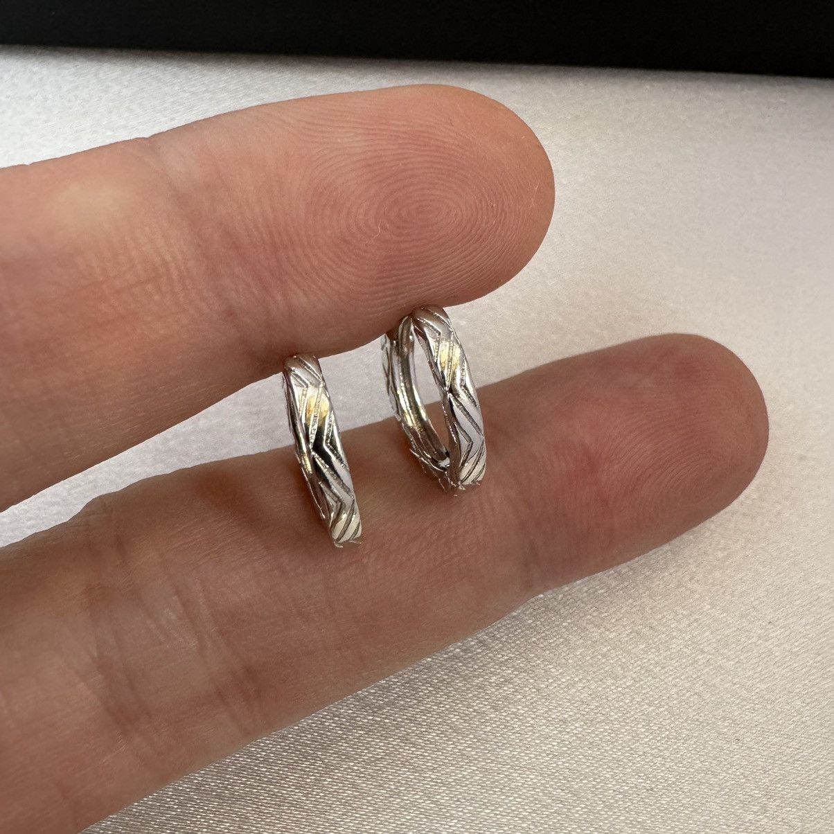 Other 14mm Small Silver Hoop Earrings for Men Women Size ONE SIZE - 6 Thumbnail