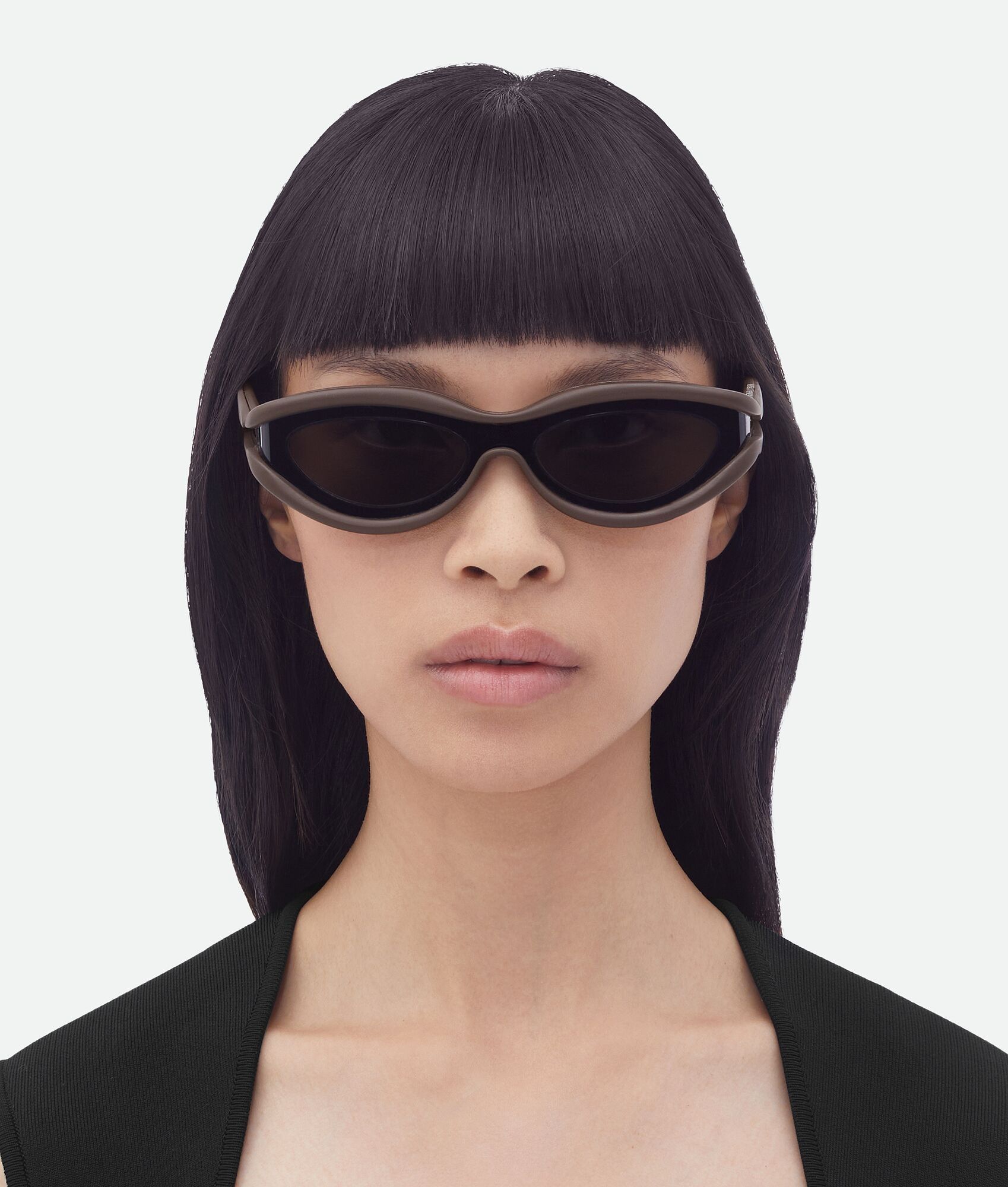 Bottega Veneta o1n1vont0525 Size: OS / Unisex Hem Sunglasses in Black/Brown Size ONE SIZE - 4 Thumbnail