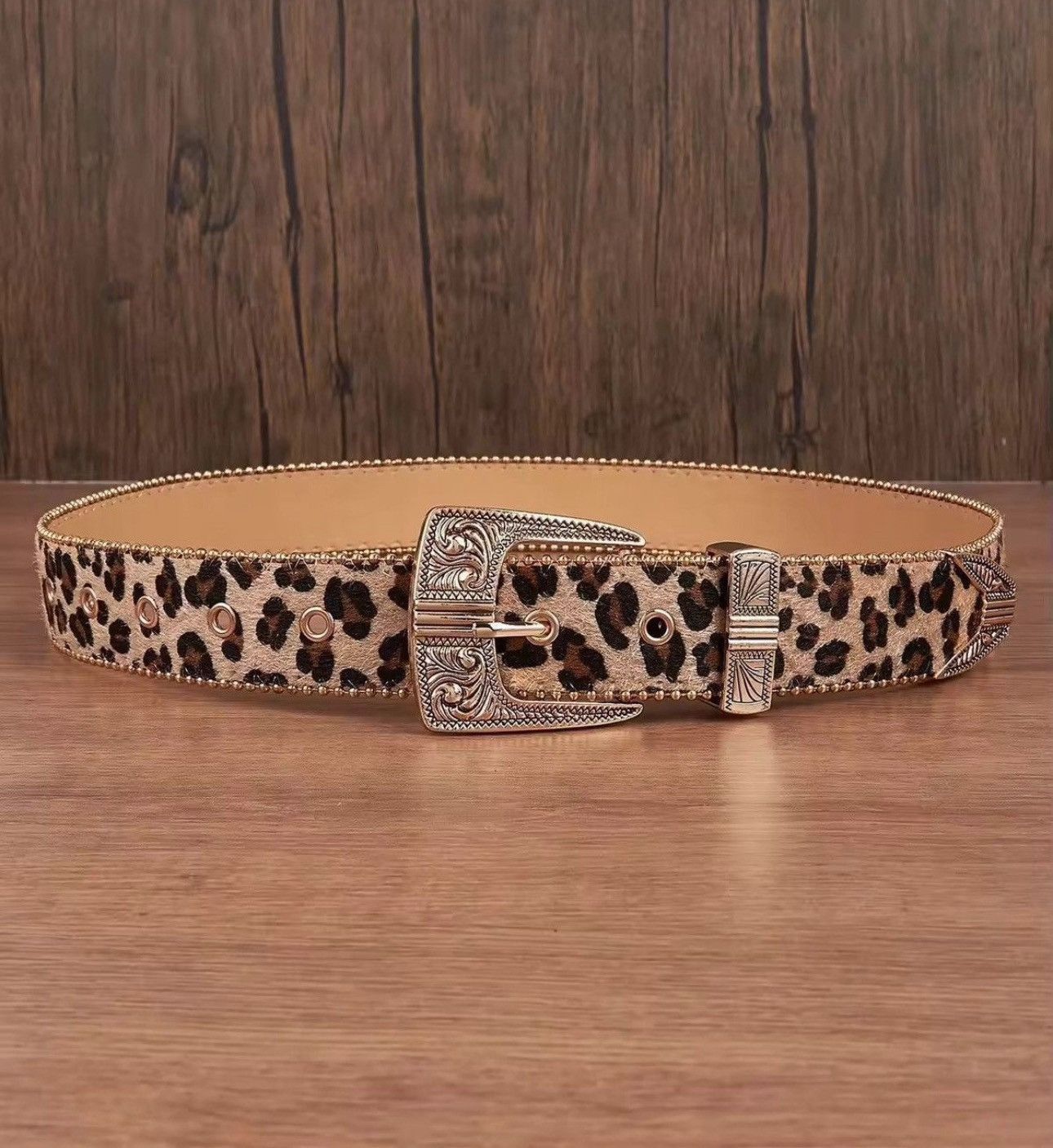 Japanese Brand 122 cm 2000s style leopard cheetah print belt Size ONE SIZE - 4 Thumbnail