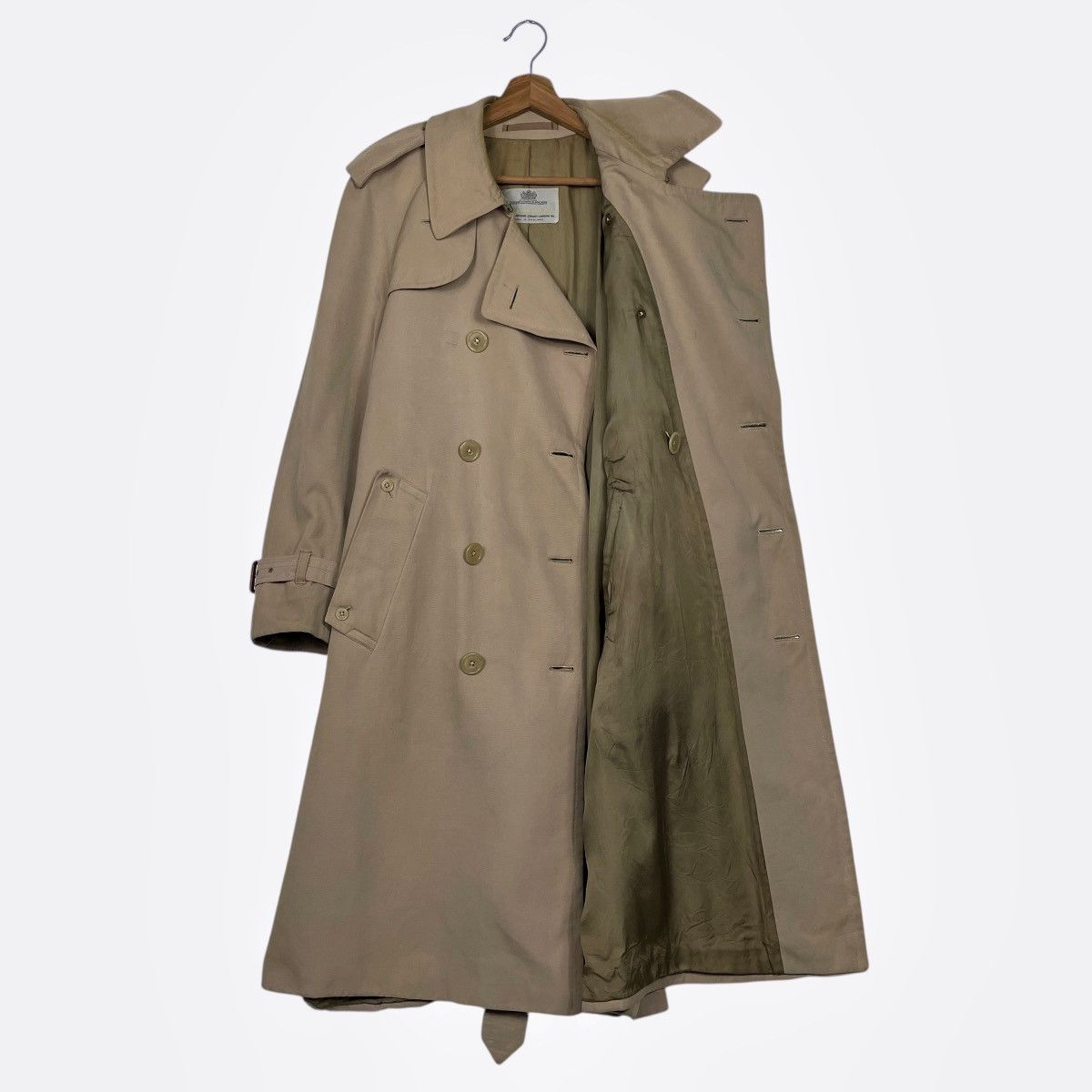 Aquascutum Vtg Aquascutum Double Breasted Showerproof Trenchcoat Size M / US 6-8 / IT 42-44 - 10 Thumbnail