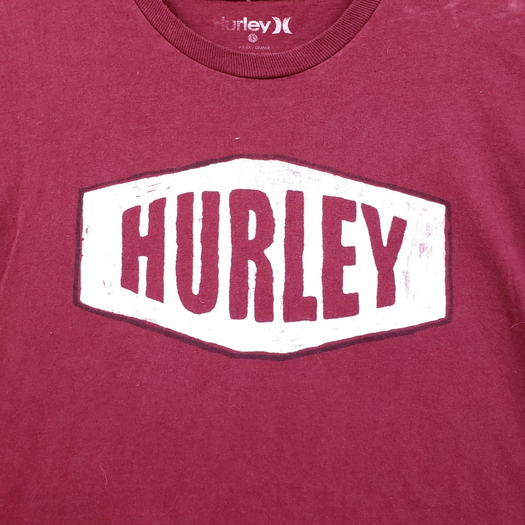 Hurley Hurley T-Shirt Mens L Red Logo Print Crew Neck Short Sleeves Cotton Tee Size US L / EU 52-54 / 3 - 4 Thumbnail