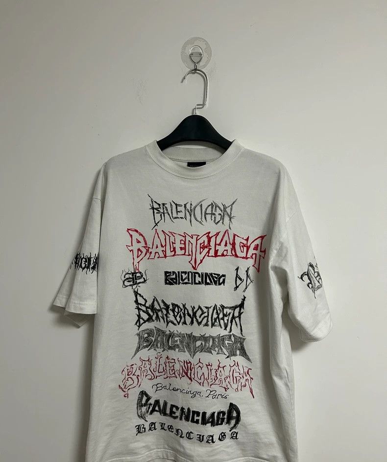 Balenciaga Balenciaga Metal graffiti letter element short sleeve T-sh Size US XS / EU 42 / 0 - 1 Thumbnail