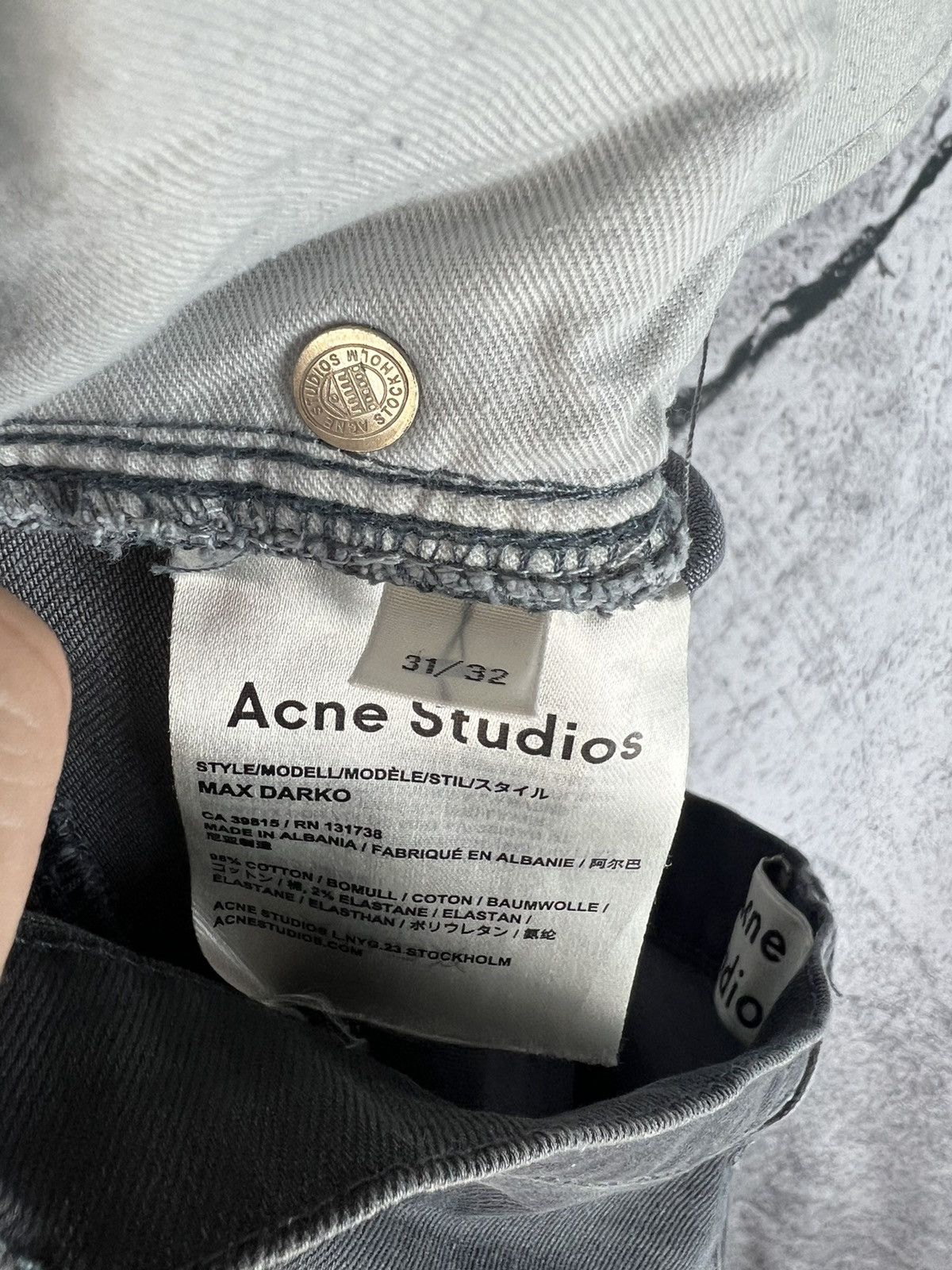Acne Studios ACNE STUDIOS Cotton Max Raw Denim Jeans Made in Albania Size US 32 / EU 48 - 5 Thumbnail