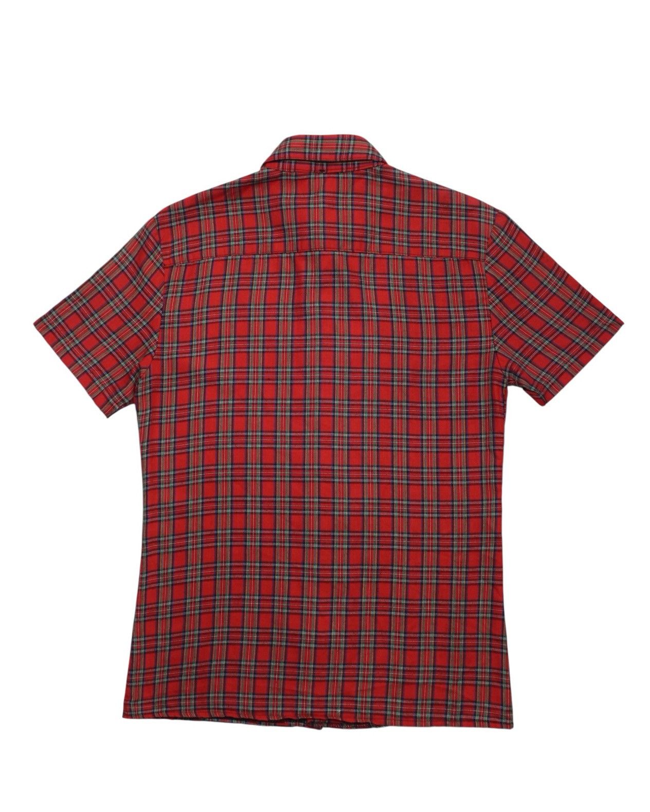 Kris Van Assche 2000S KRIS VAN ASSCHE TARTAN SHIRT WITH FAUX TIE DETAIL Size US L / EU 52-54 / 3 - 2 Thumbnail