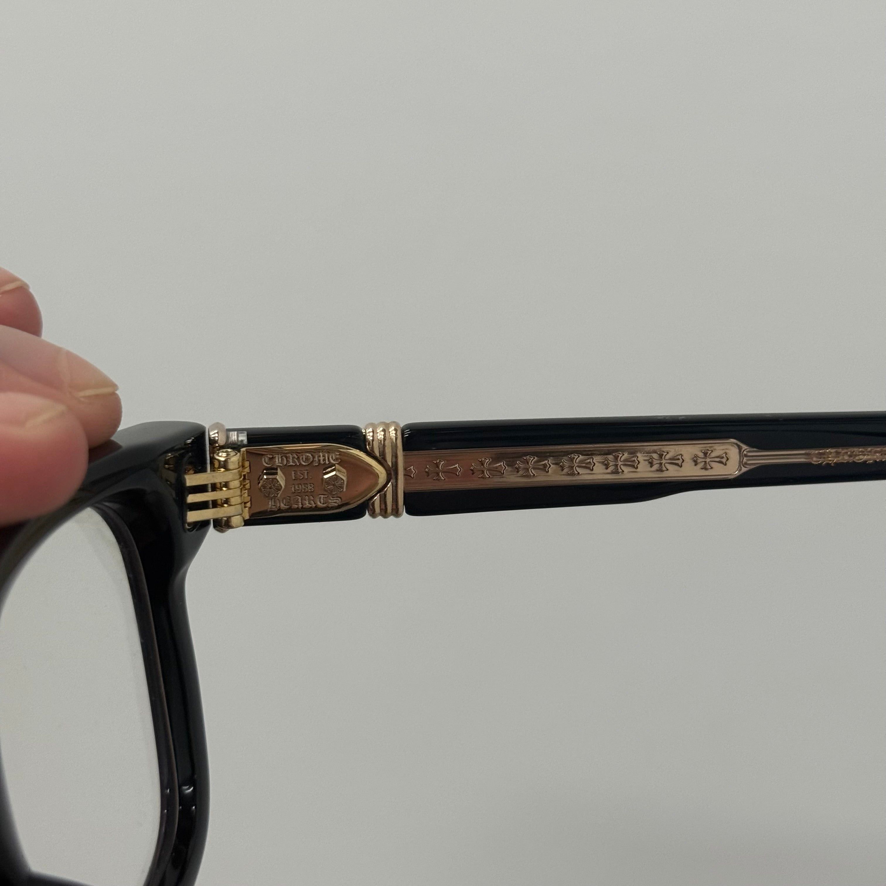 Chrome Hearts Chrome Hearts Celibussy Gold / Black Glasses Size ONE SIZE - 3 Thumbnail