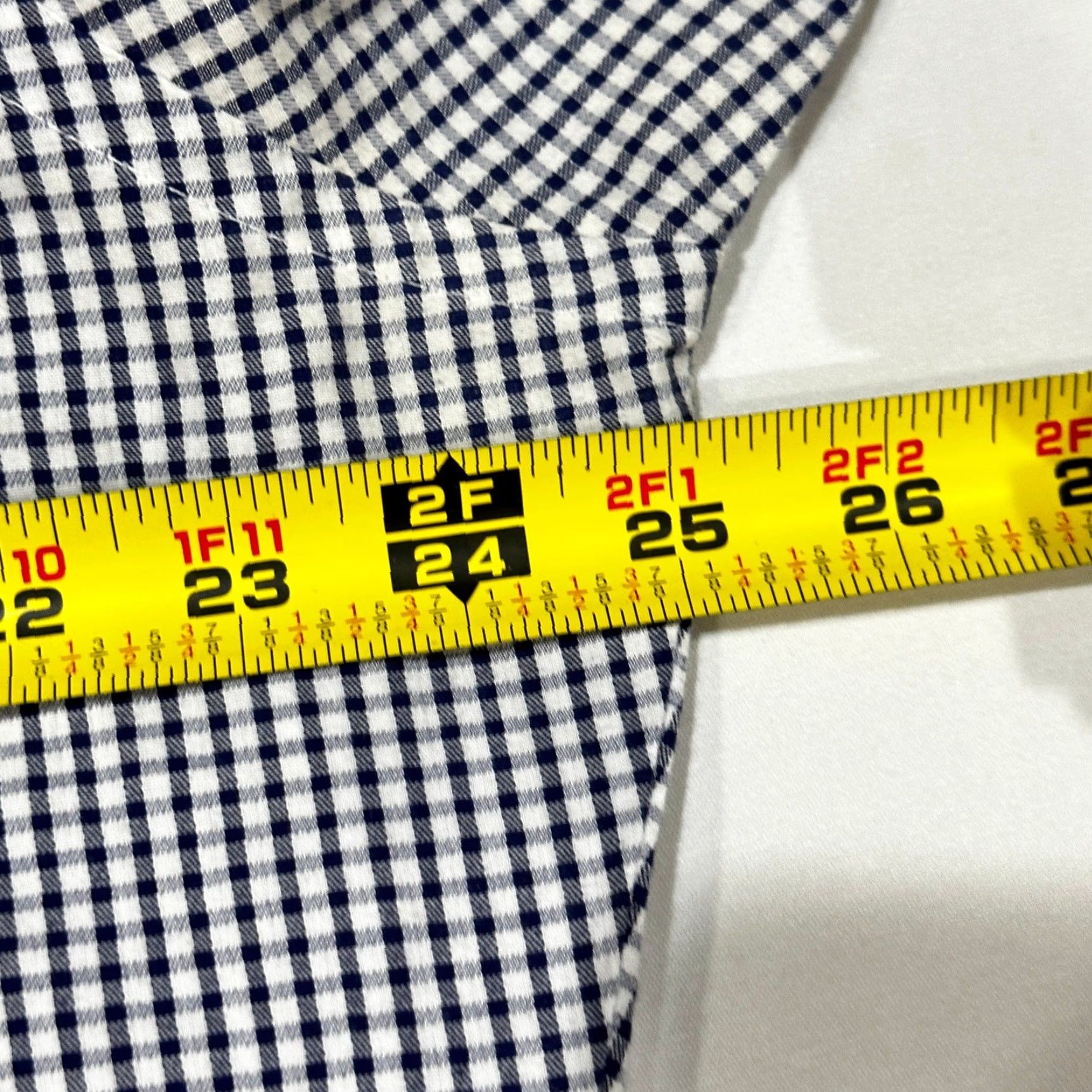 Van Heusen Van Heusen Shirt Men 18 Blue White Checkered Cotton Wrinkle Free Gingham Shirt Size US XXL / EU 58 / 5 - 7 Thumbnail