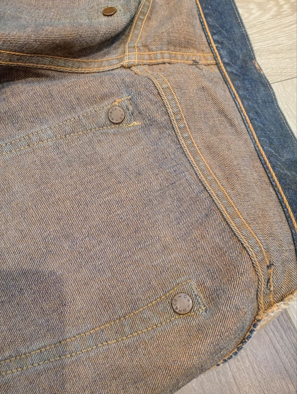 Warehouse BLUE & GRAY BY WAREHOUSE JAPAN WASHED BLUE SELVEDGE DENIM Size US 33 - 22 Thumbnail
