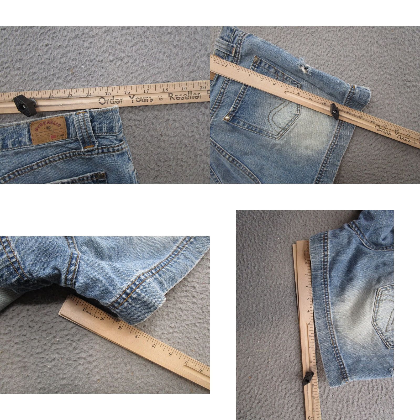 Denime VINTAGE HYDRAULIC Denim Shorts Woman Size 10 Button Fly 5-Pocket High Rise Blue Casual Size 32" / US 10 / IT 46 - 8 Thumbnail