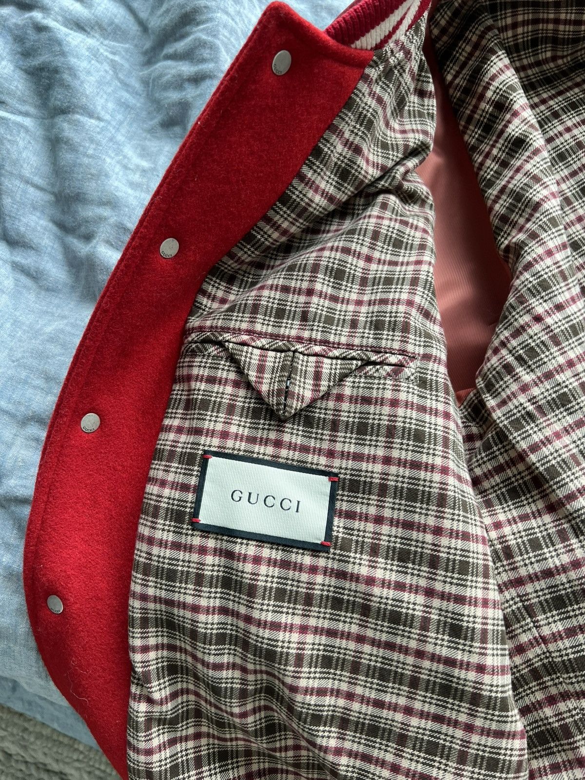 Gucci 3850USD Horsebit Varsity Letterman 20fw Alessandro Michele Size US L / EU 52-54 / 3 - 9 Thumbnail