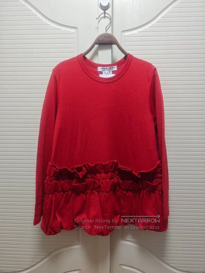 Comme des Garcons Comme Des Garcons Long Sleeve Top with Peplum Hem, Full Wo Size S / US 4 / IT 40 - 1 Thumbnail