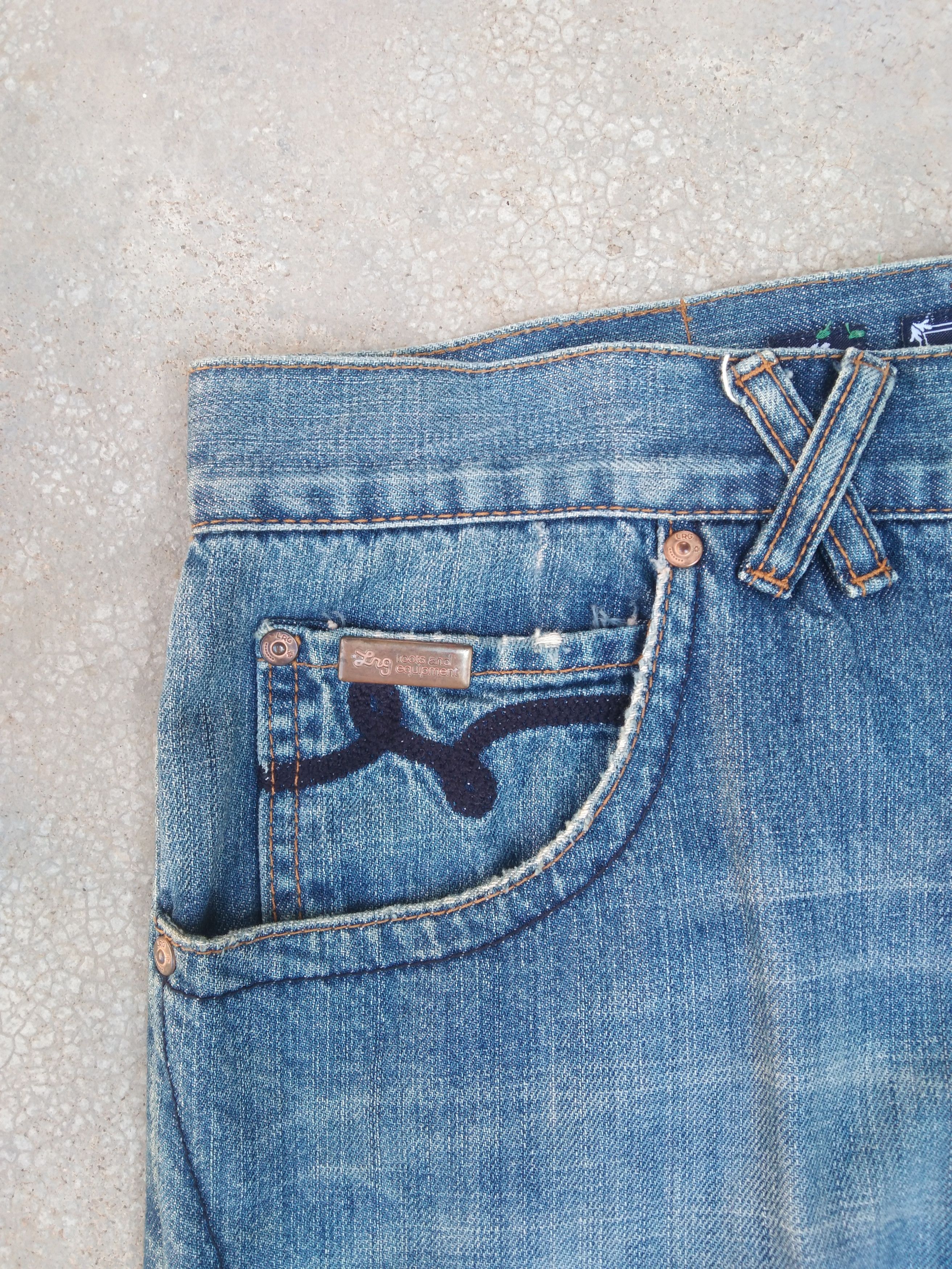 Jean Vintage LRG Loose Baggy Straight Leg Jeans 34x33 Size US 34 / EU 50 - 6 Thumbnail