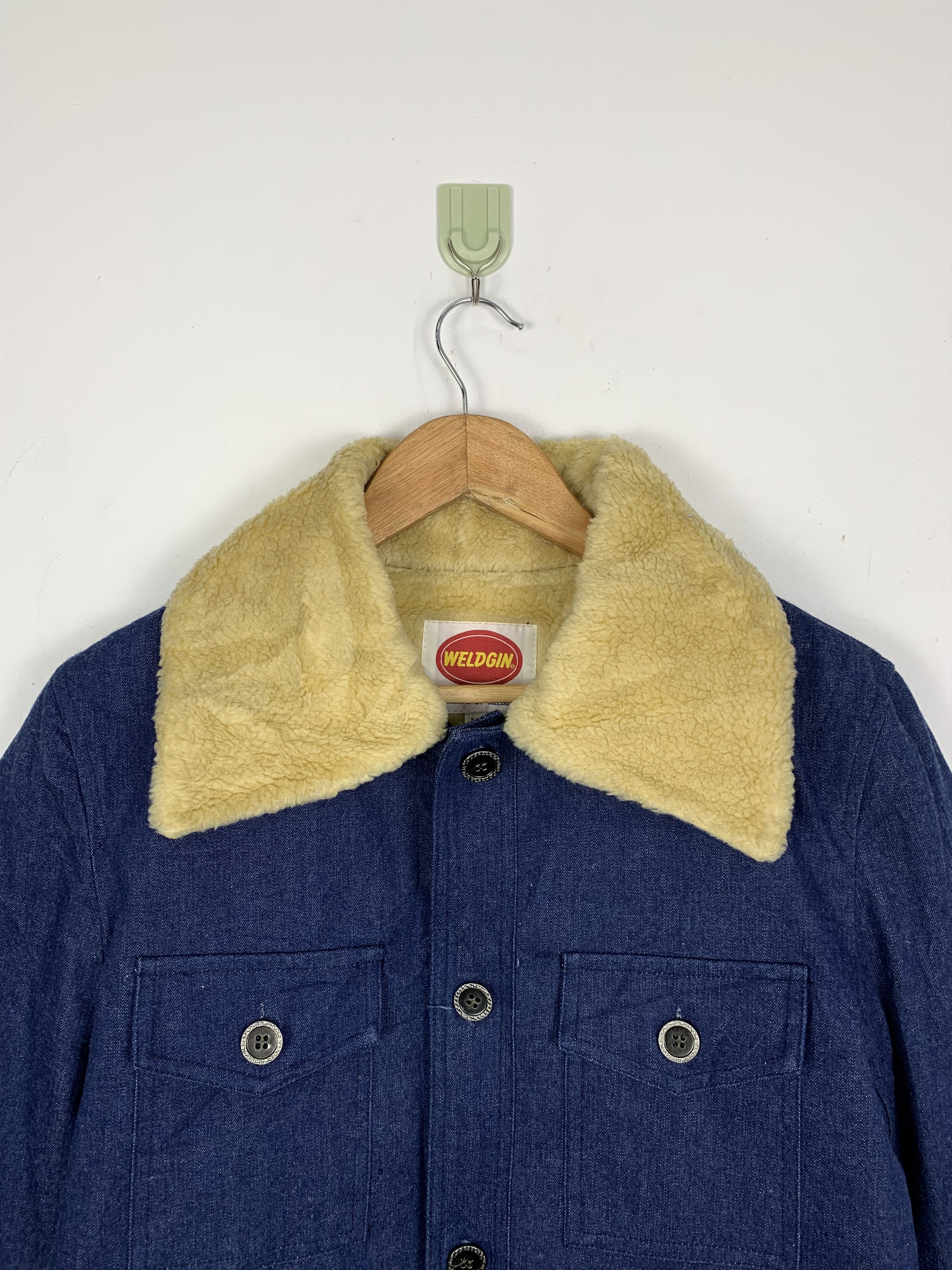 Japanese Brand Vintage 90s Japanese Brand Sherpa Denim Jacket J1364 Size US M / EU 48-50 / 2 - 2 Thumbnail