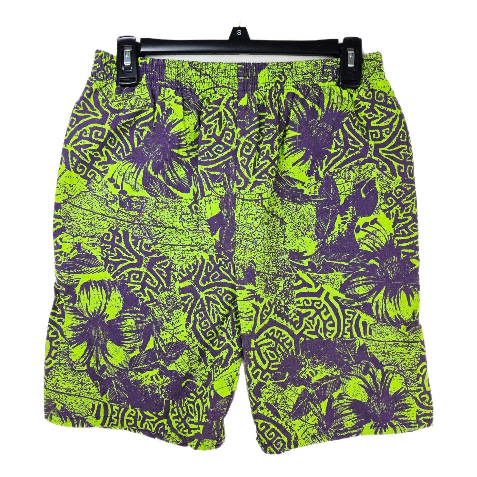 Other Vintage Surf Gear Floral Cotton Swim Board Shorts Medium USA Size US 28 / EU 44 - 1 Thumbnail