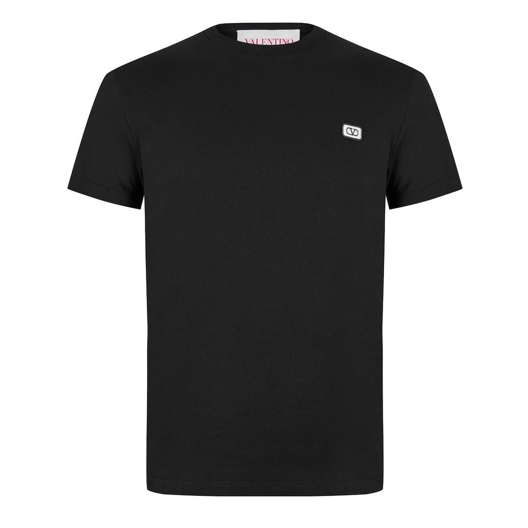 Valentino o1g2r1mq0526 Vlogo Patch T-Shirt in Black Size US S / EU 44-46 / 1 - 1 Thumbnail