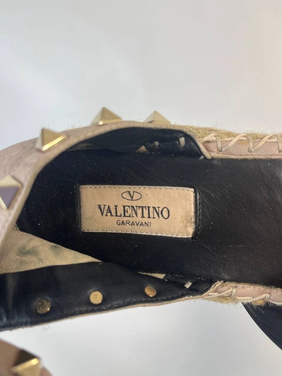 Valentino Valentino Leather Rockstud Espadrille Ankle Strap Flats 40 Size US 10 / IT 40 - 6 Thumbnail