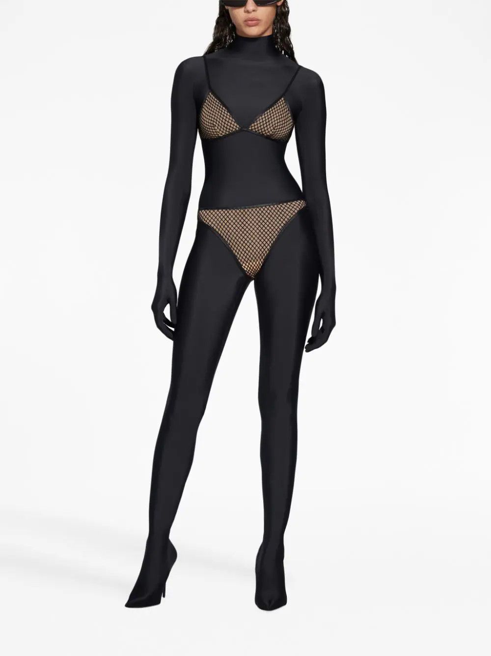 Balenciaga o1in1g1024 Size : S / Bra in Black/Beige Size ONE SIZE - 2 Thumbnail
