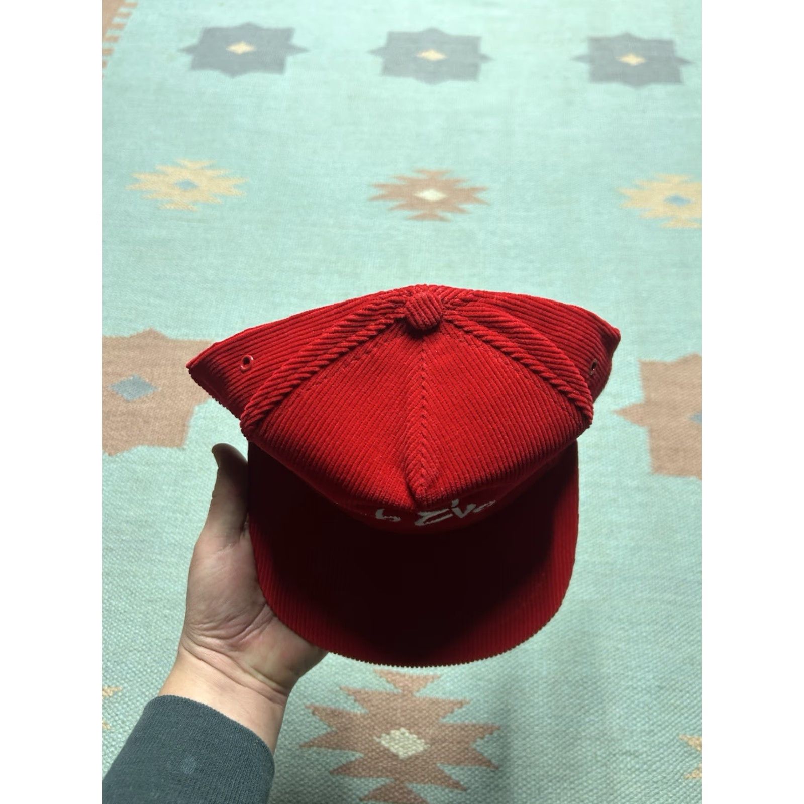 Vintage VINTAGE SnapBack Hat Corduroy Cap bob Evans restaurant food red adjustable Men Size ONE SIZE - 3 Thumbnail