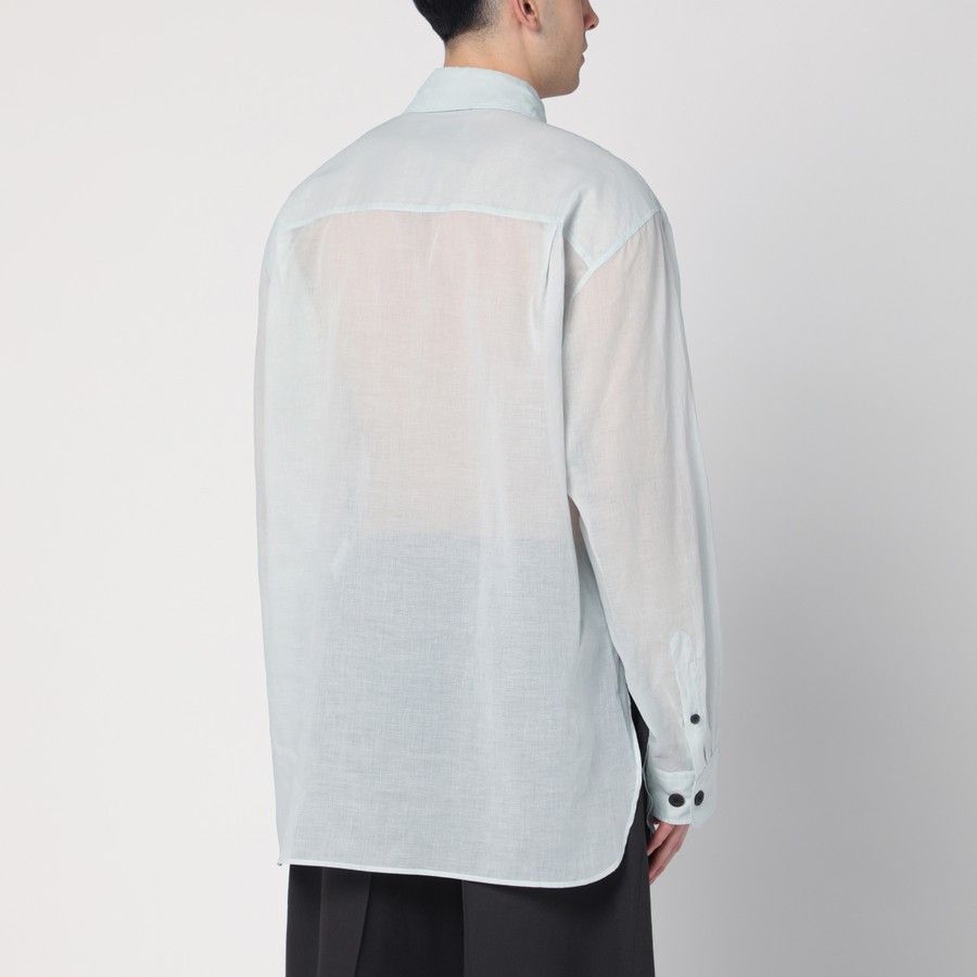 Dries Van Noten o1d2blof0225 Cotton Shirt in Light Blue Size US S / EU 44-46 / 1 - 3 Thumbnail