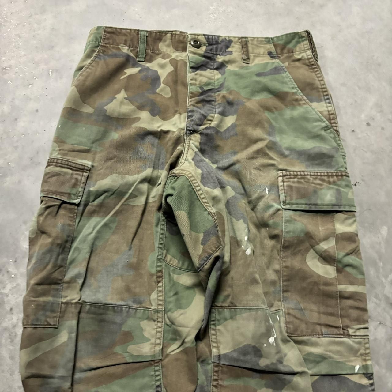 Japanese Brand × Vintage Crazy Vintage Y2K/2000s Faded Military Army Camo Skater Cargo Pants! Size US 30 / EU 46 - 5 Thumbnail