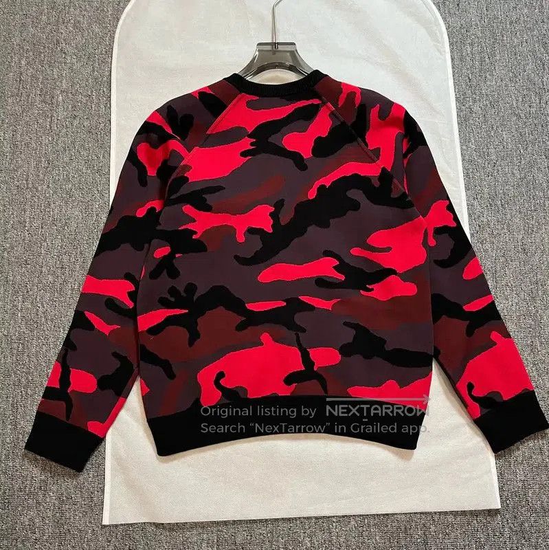 Valentino Valentino Red Camo Sweatshirt for Women . Size M / US 6-8 / IT 42-44 - 2 Thumbnail