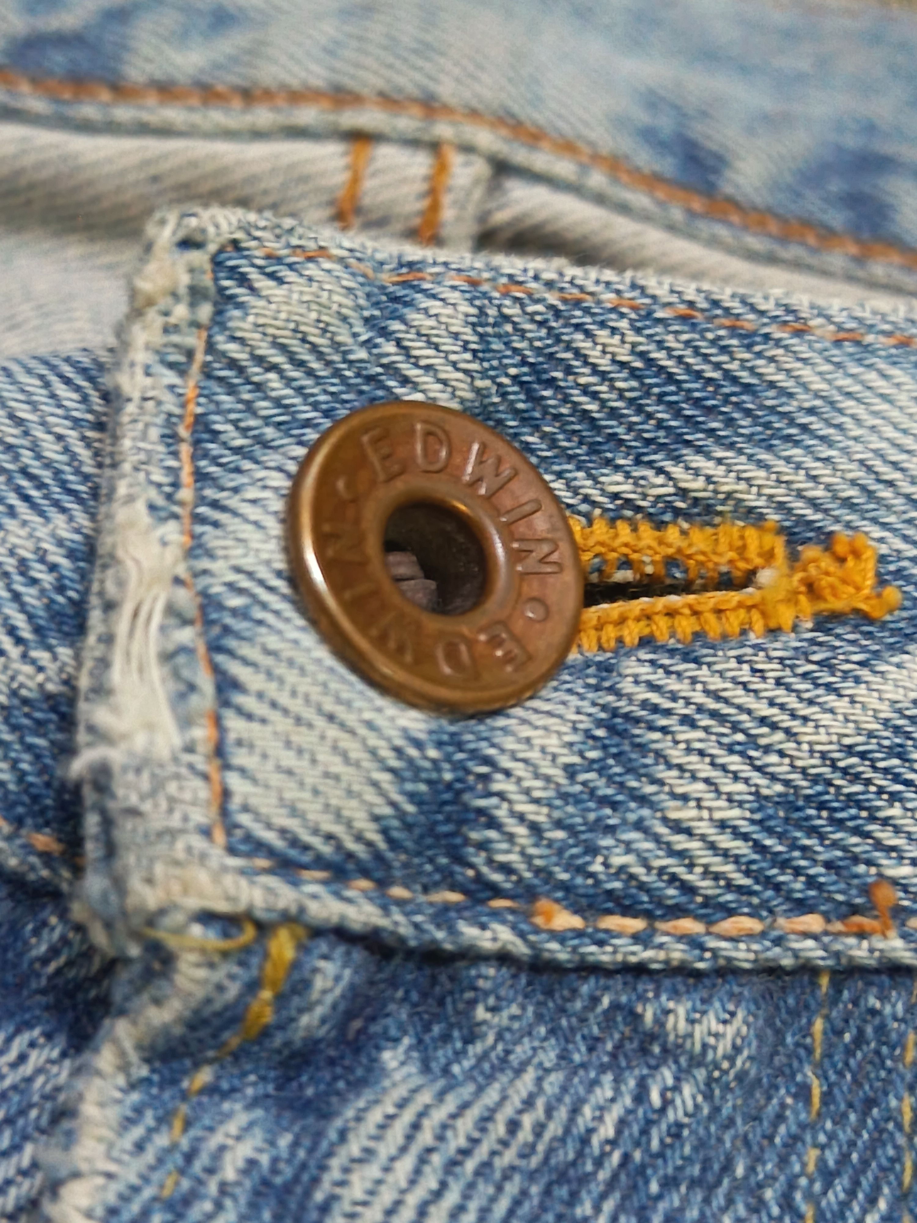 Edwin Vintage stain faded edwin 505x selvedge Size US 33 - 10 Thumbnail