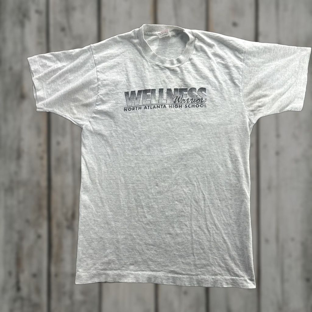 Fruit Of The Loom VINTAGE Fruit of the Loom T-Shirt Mens Large Gray 90s School Athletic Graphic Tee Size US L / EU 52-54 / 3 - 1 Thumbnail