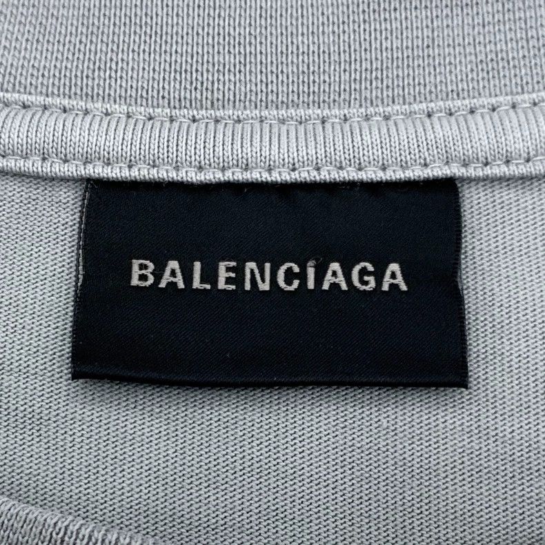 Other Balenciaga Grey logo monogram embroidered cotton crew neck Size XXS / US 00 / IT 34 - 5 Thumbnail
