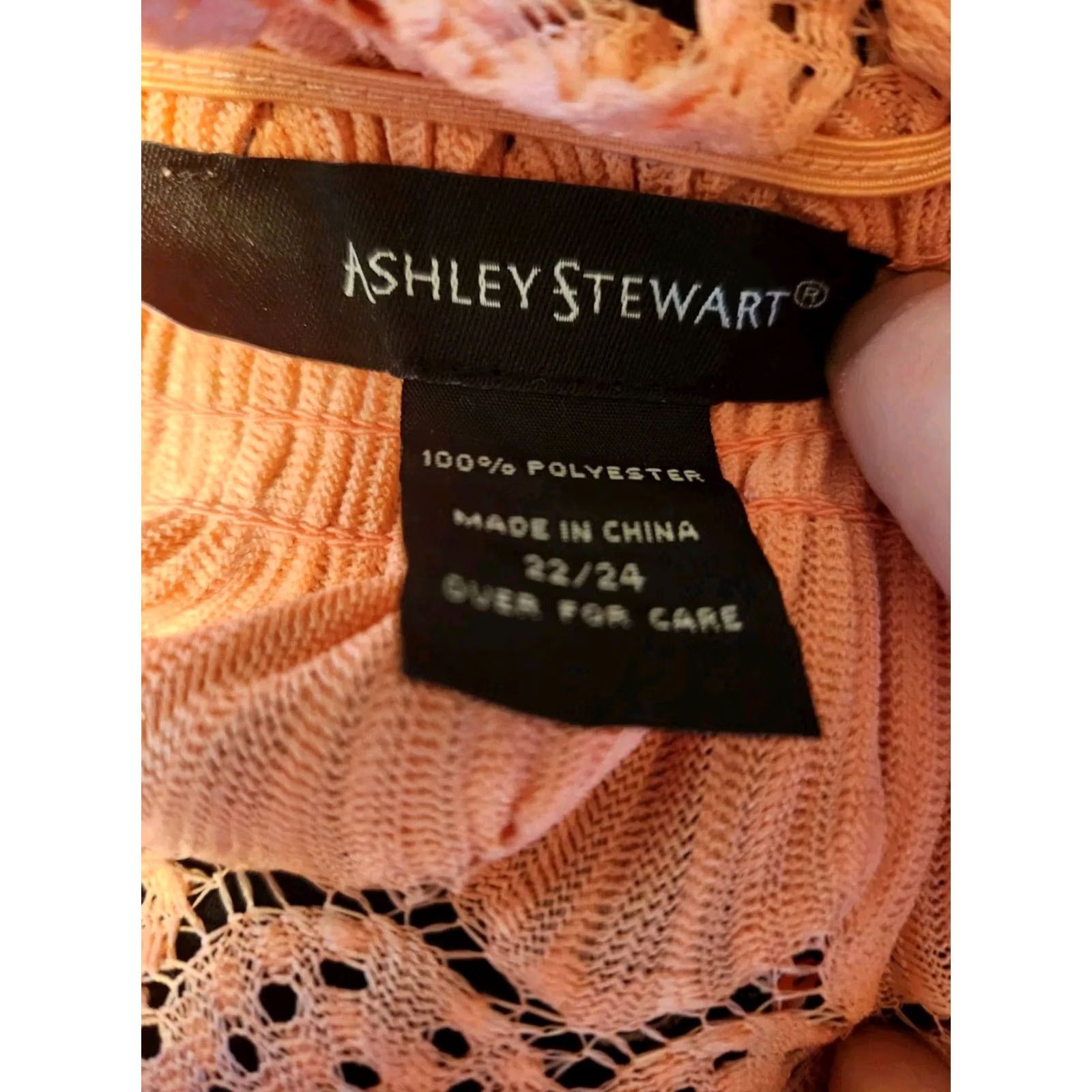 Vintage Ashley Stewart Peplum Top Peach 22 24 Hippie Boho Cottagecore Style Size 3XL / US 20-22 - 7 Thumbnail