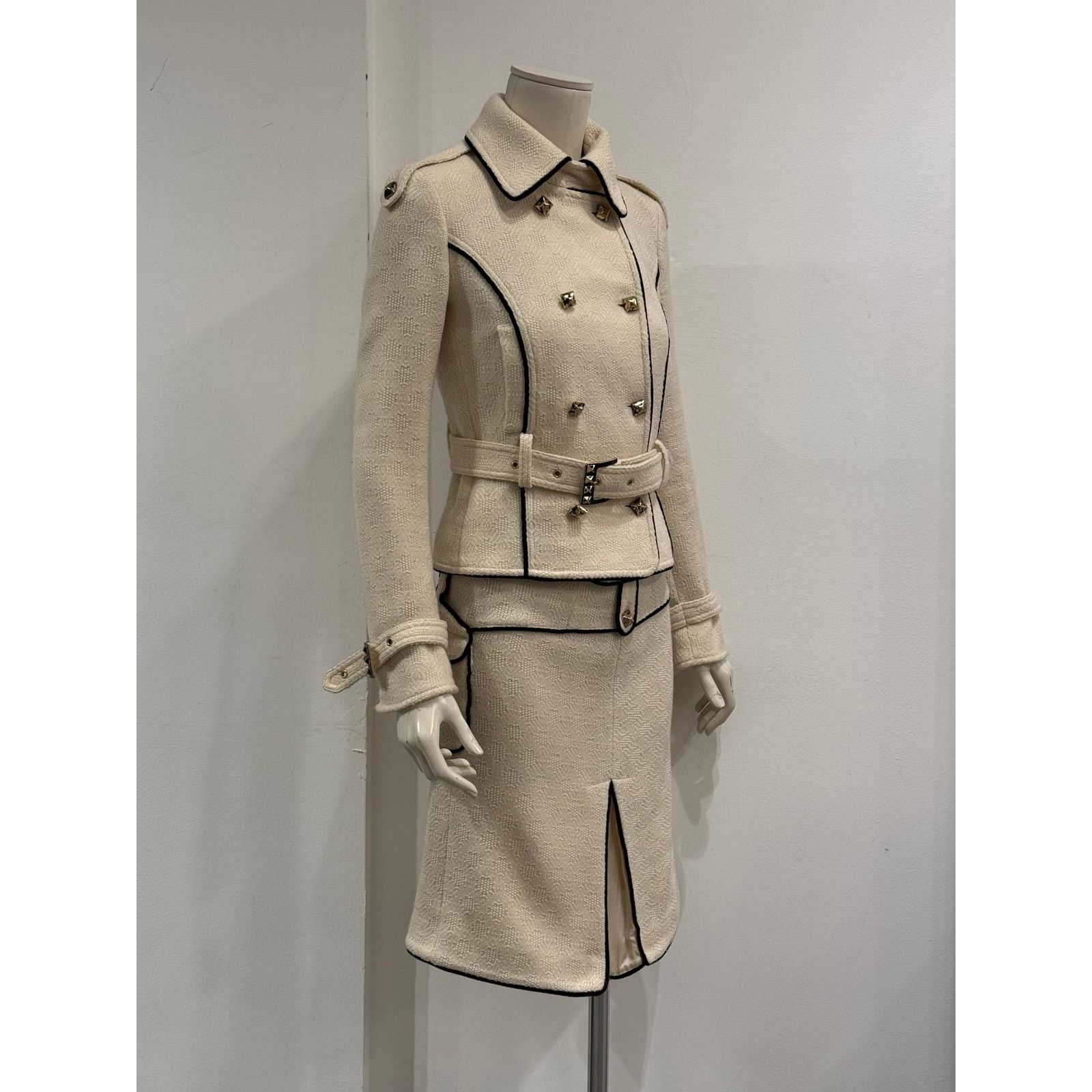 Roberto Cavalli 2000s Roberto Cavalli tweed set jacket & skirt Size M / US 6-8 / IT 42-44 - 4 Thumbnail