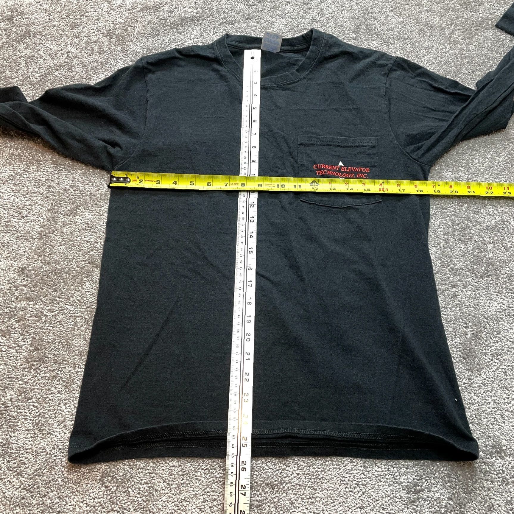 Port & Company Port & Company Shirt Adult Medium Essential Tee Black Pocket Long Sleeve Cotton Size US M / EU 48-50 / 2 - 5 Thumbnail