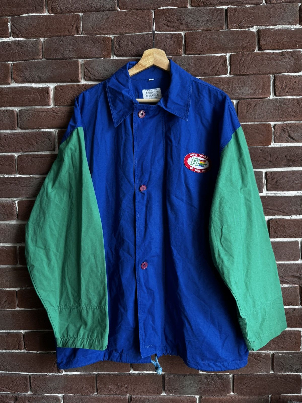 Benetton Vintage Benetton F1 Pitstop Crew Racing Team Light Jacket Size US L / EU 52-54 / 3 - 2 Thumbnail