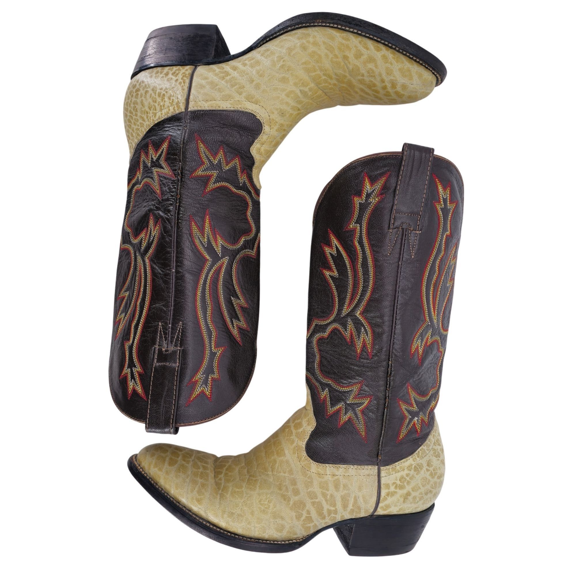 Other Bull Rider Men 9.5 Unique Color Golden Yellow Brown Leather Size US 9.5 / EU 42-43 - 9 Thumbnail