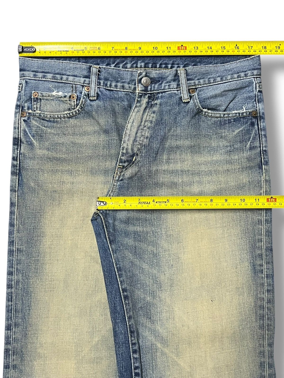 Uniqlo Loose Uniqlo S-002 Vintage Japan - Faded Mud Wash Jeans Size US 35 - 17 Thumbnail