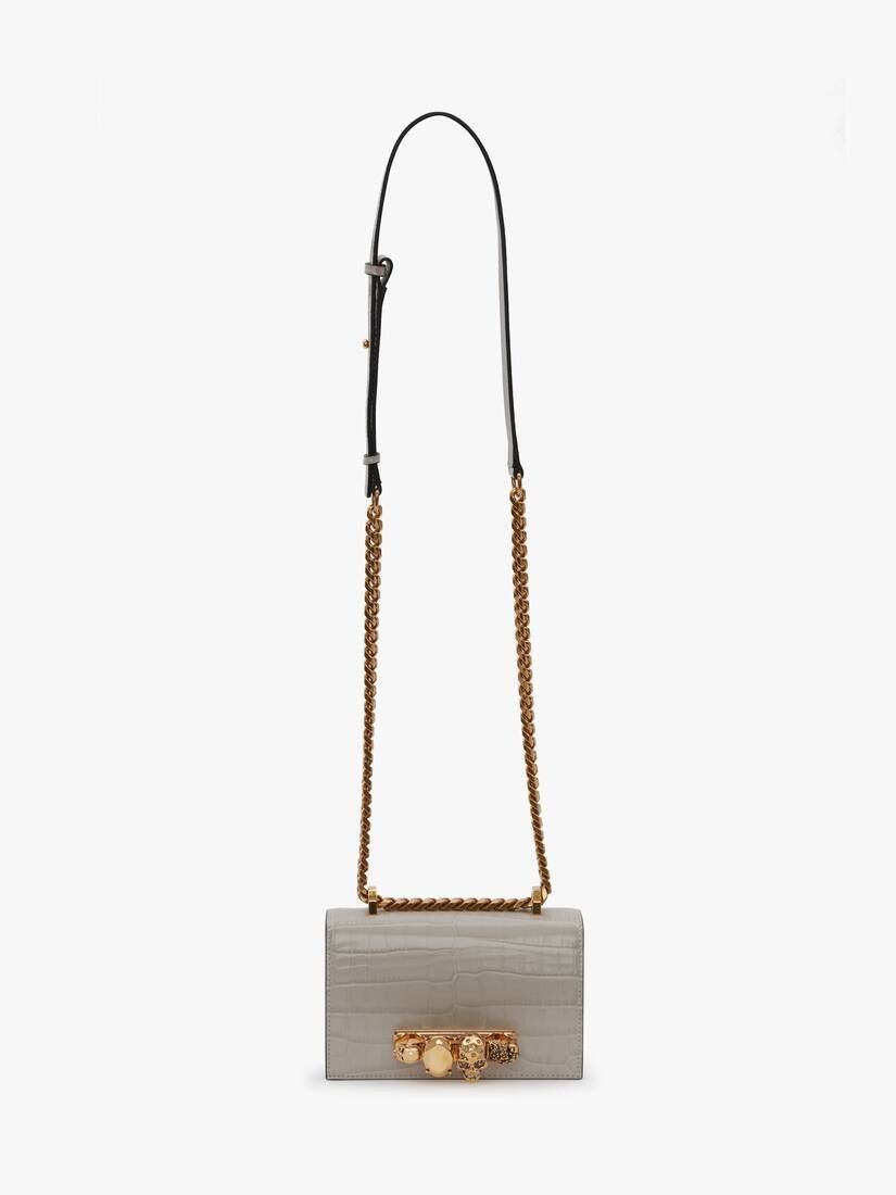 Alexander McQueen CC000025 Size: OS / Jewelled Satchel Mini Bag in Grey Size ONE SIZE - 5 Thumbnail