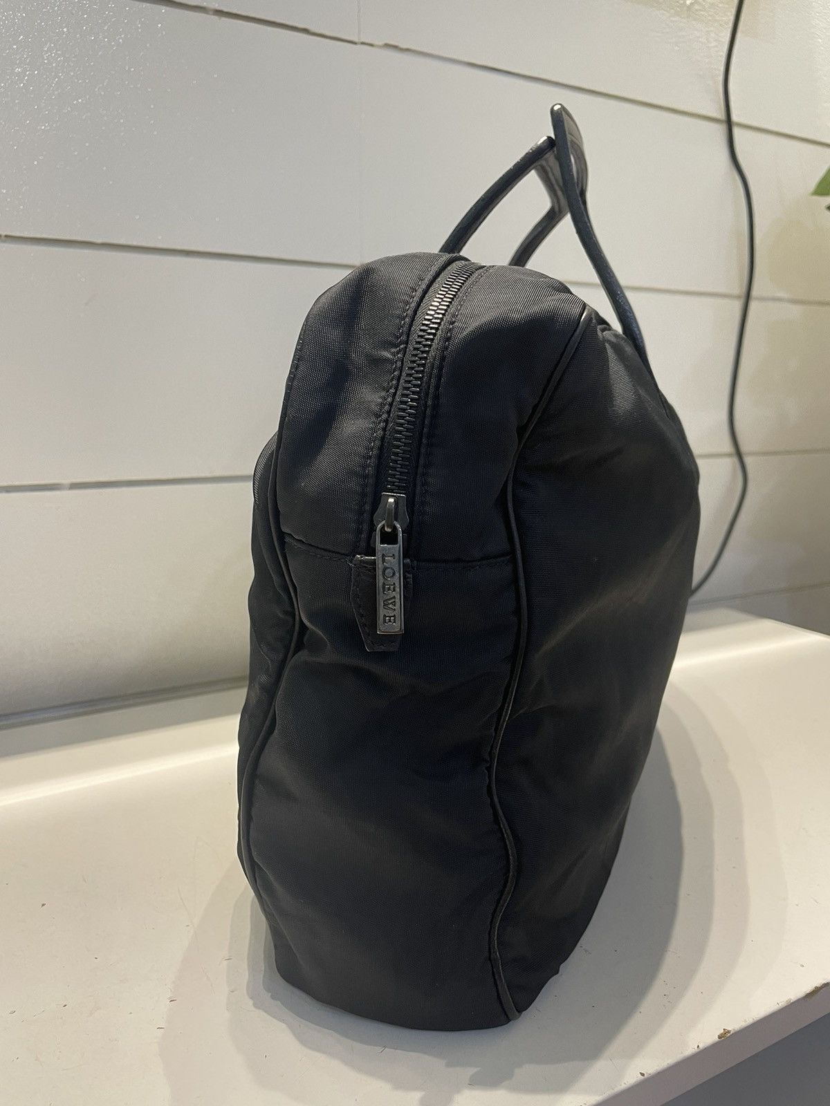 Loewe Loewe Black Nylon Leather Handle Travel Bag Size ONE SIZE - 9 Thumbnail