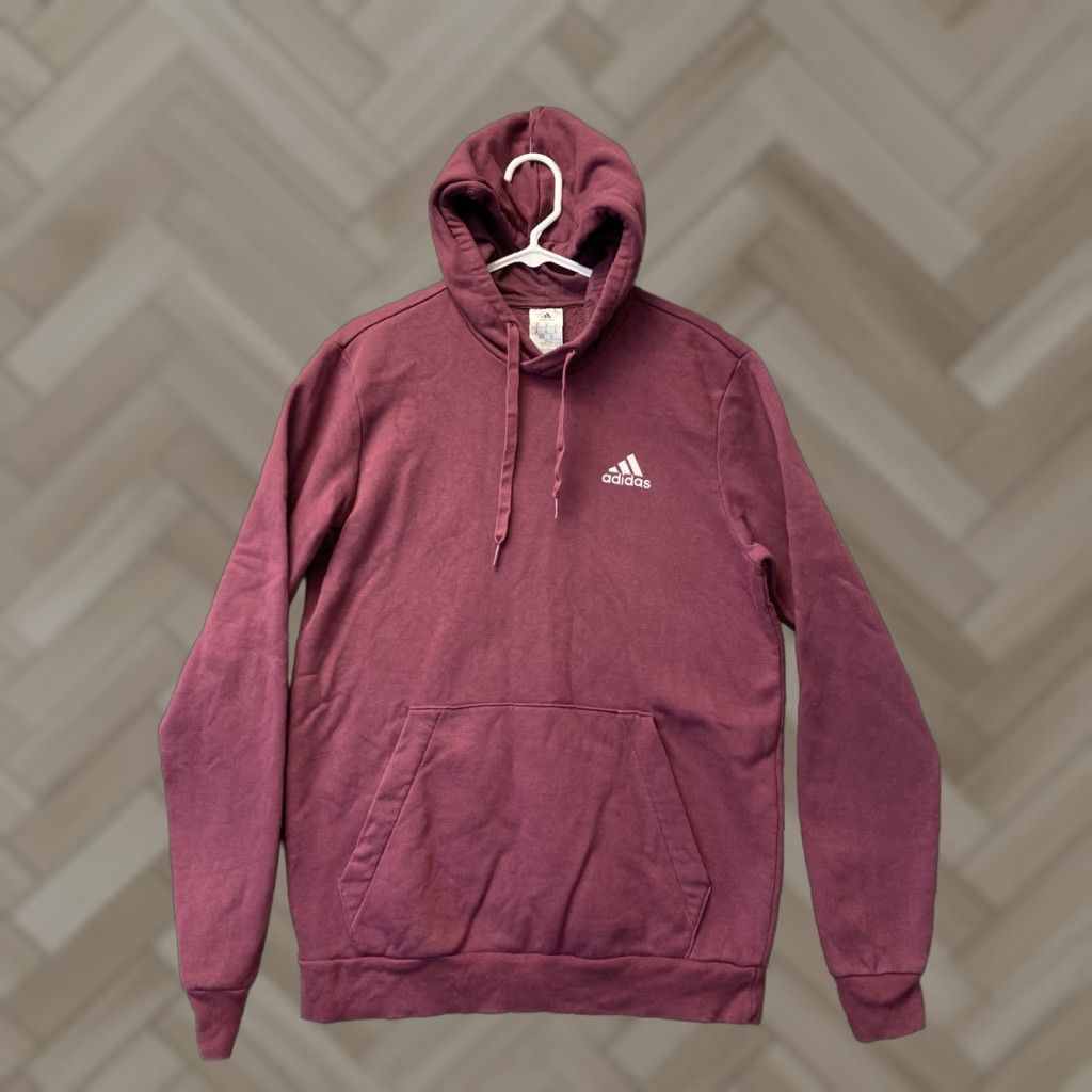 Adidas Adidas Hoodie Mens M Red White Hooded Sweatshirt Casual Outdoor Adult 98-34 Sports Basketball Gym & Training Mens/Hoodie Size US M / EU 48-50 / 2 - 1 Thumbnail