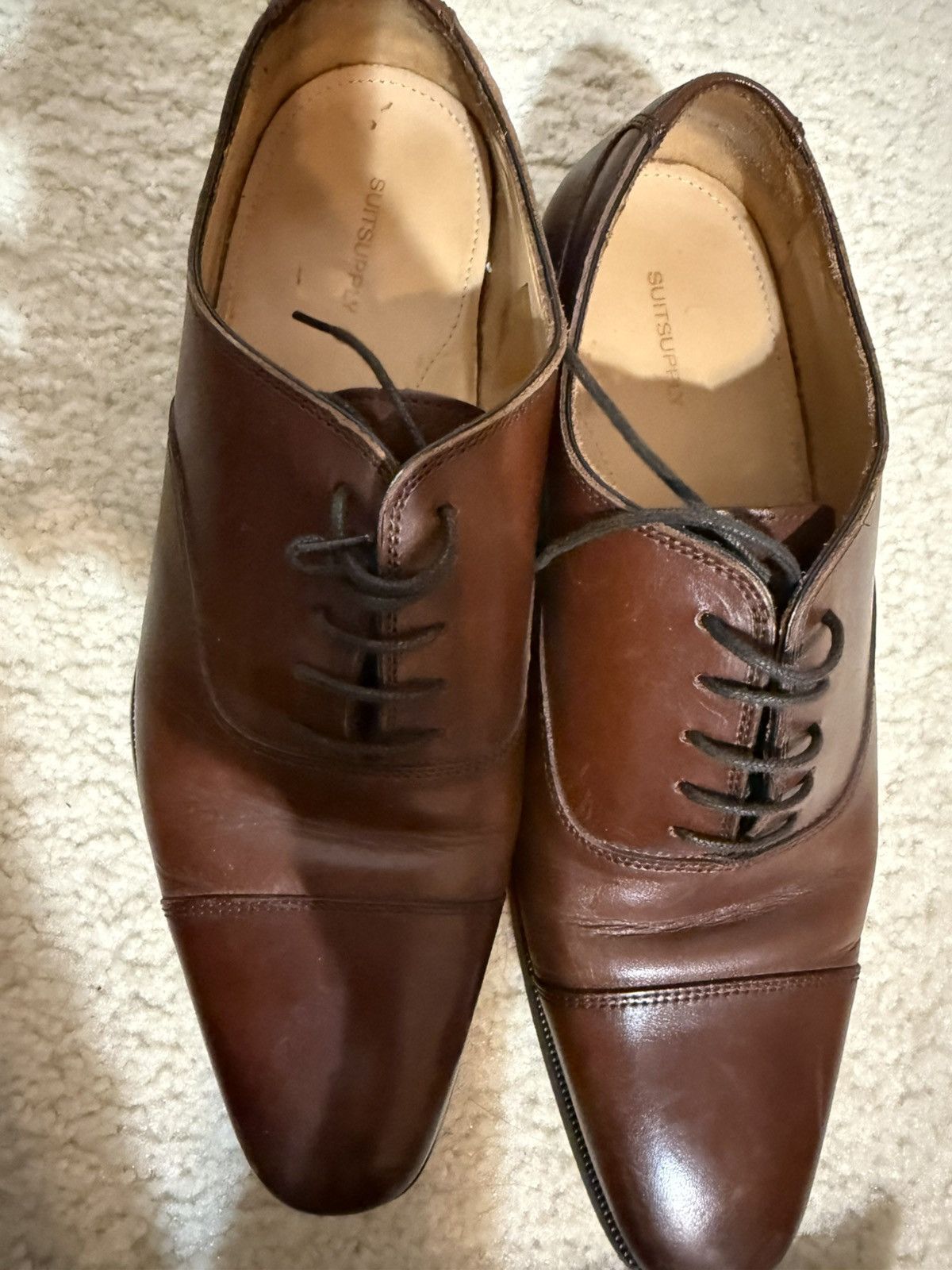 Suitsupply SuitSupply Brown Leather Cap Toe Dress Shoes Size 8.5 Size US 8.5 / EU 41-42 - 6 Thumbnail