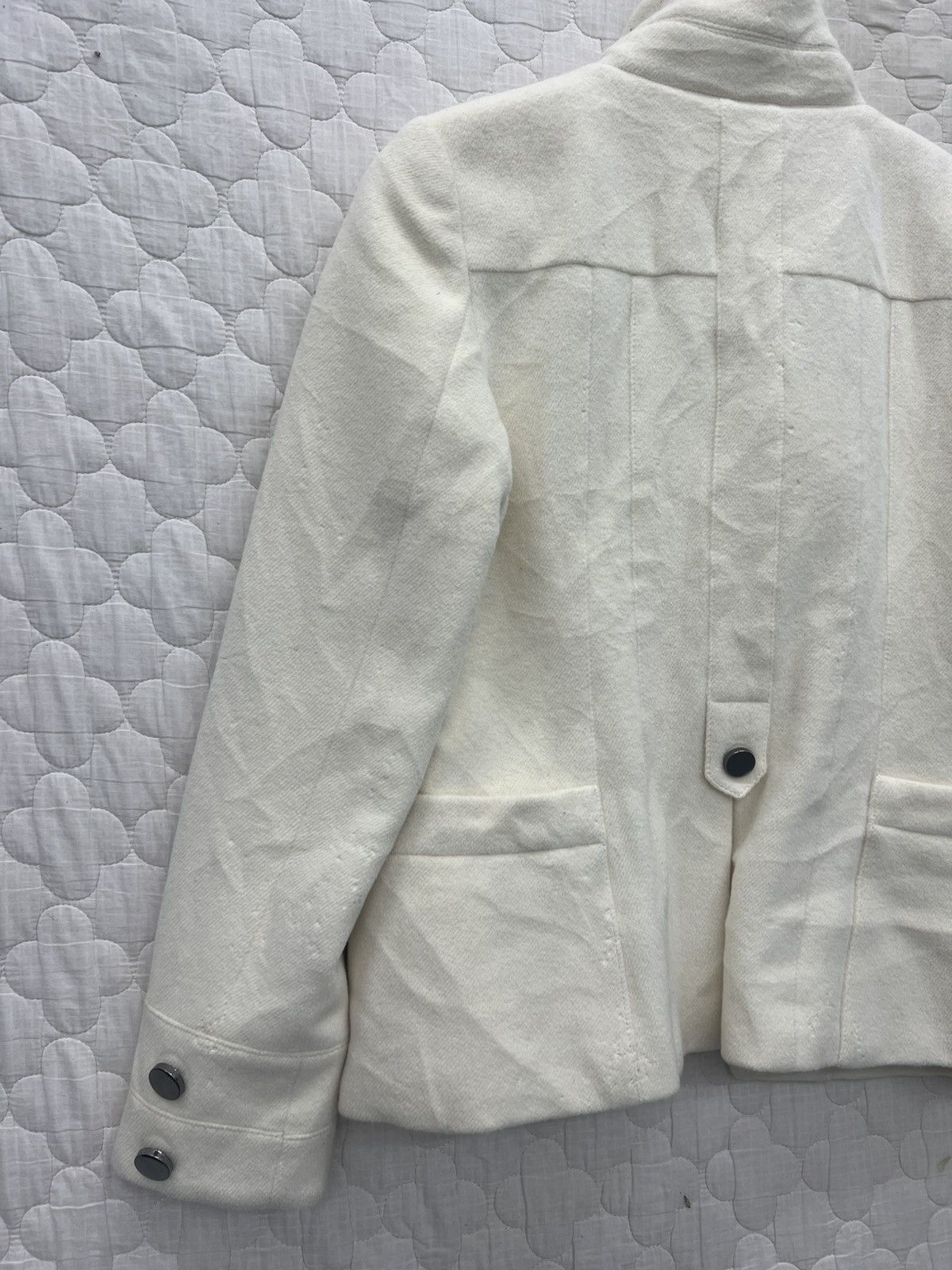 Karl Lagerfeld KARL LAGERFELD ASYMMETRICAL BUTTON WOOL JACKET Size S / US 4 / IT 40 - 5 Thumbnail