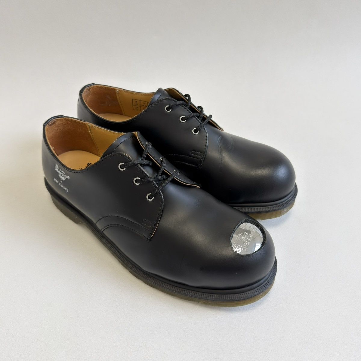 Raf Simons Keaton 1 Black Leather Metal Toe Cap Shoes Size US 10 / EU 43 - 3 Thumbnail
