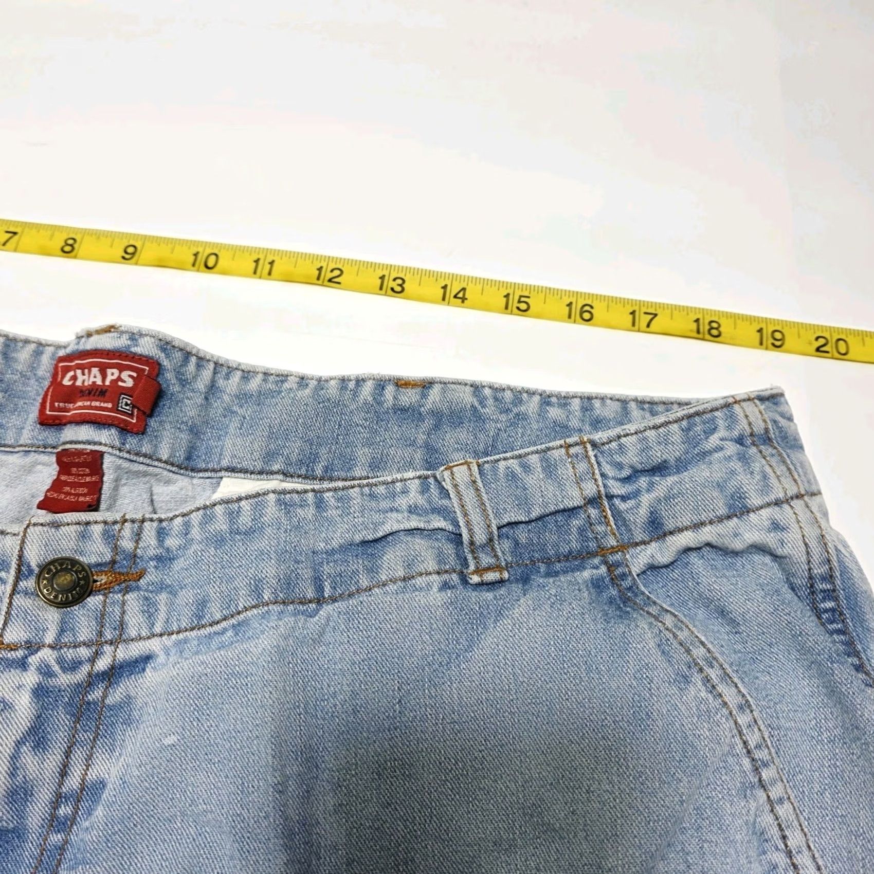 Chaps VINTAGE Chaps Mens Denim Cargo Shorts Size 42 Blue Baggy Y2K Relaxed Fit Medium Wash Size US 42 / EU 58 - 7 Thumbnail
