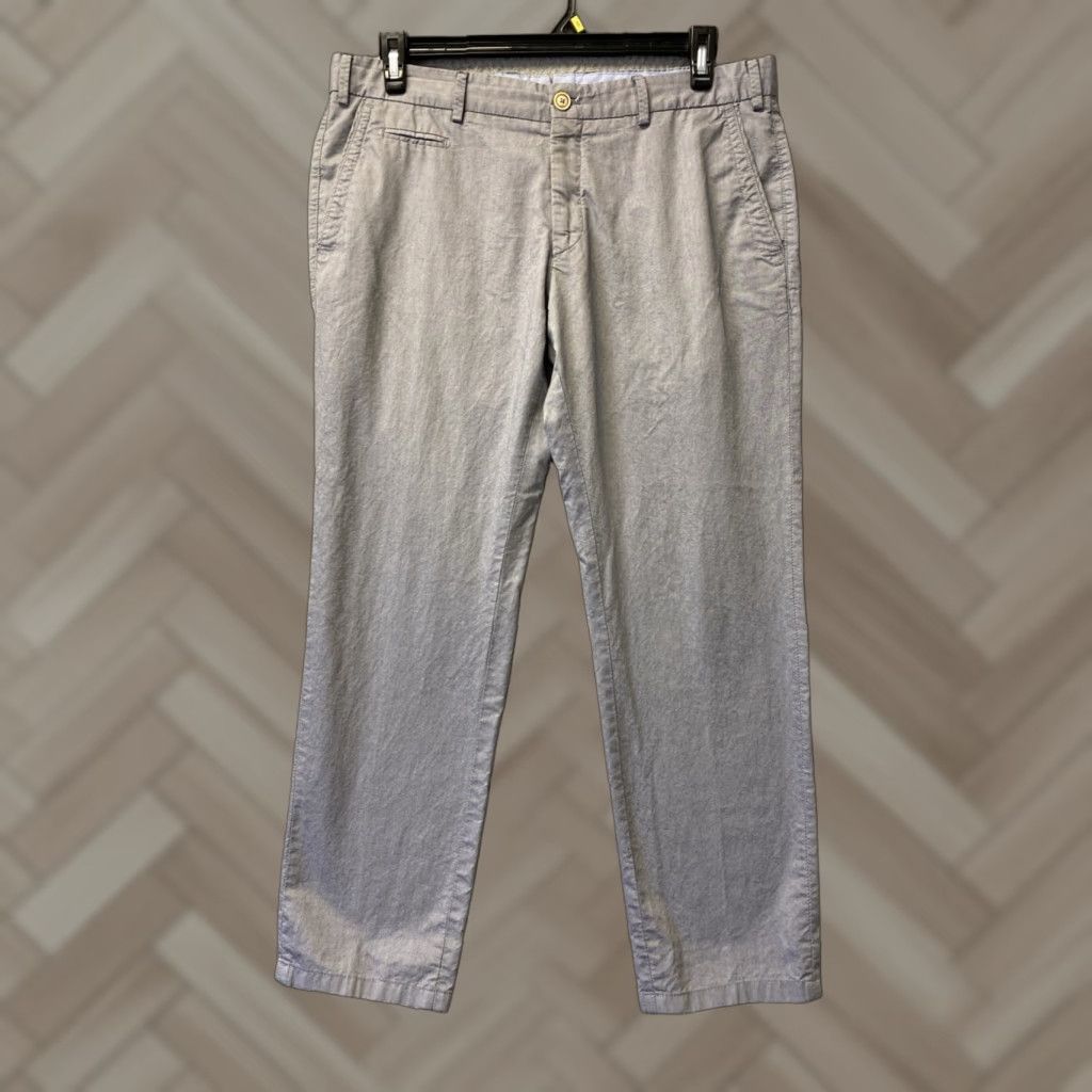 Massimo Dutti Mossimo Dutti Dress Pants Mens 36x 30 Gray City Slim Trousers Wool Zip Pleated Straight Leg Cuffed 32 In Inseam Size 24" / US 00 / IT 34 - 1 Thumbnail
