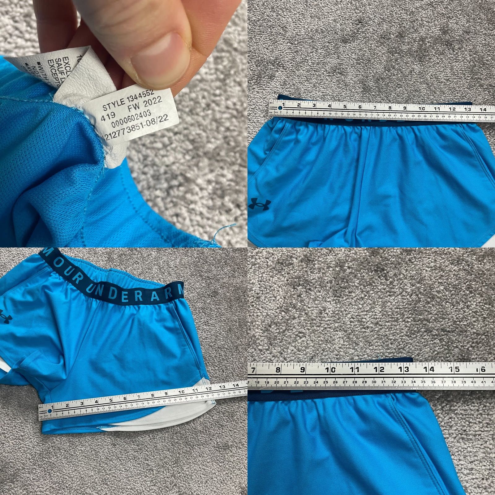 Under Armour Under Armour Loose Active Shorts Womens S/M Blue Elastic Athletic Running 27x3 Size 28" / US 6 / IT 42 - 8 Thumbnail