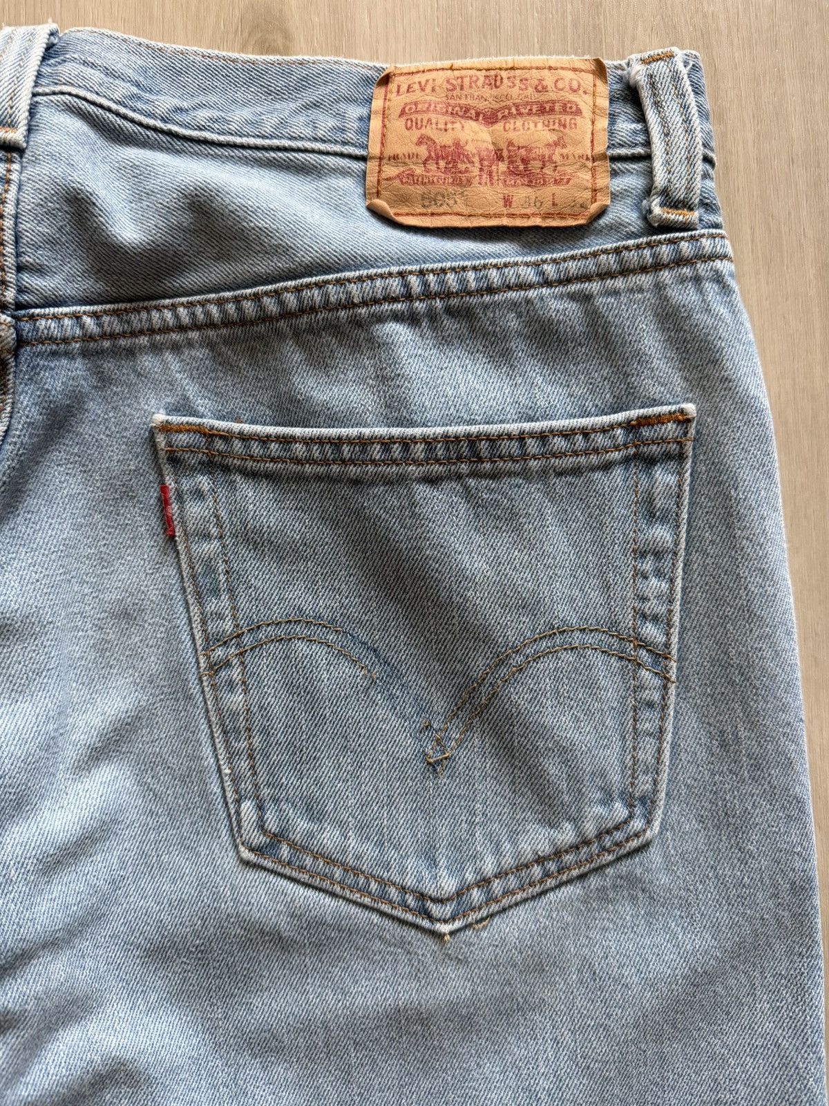 Levi's Vintage Y2K 06 Levis 505 36x34 *36x31 Light Wash Size US 36 / EU 52 - 8 Thumbnail