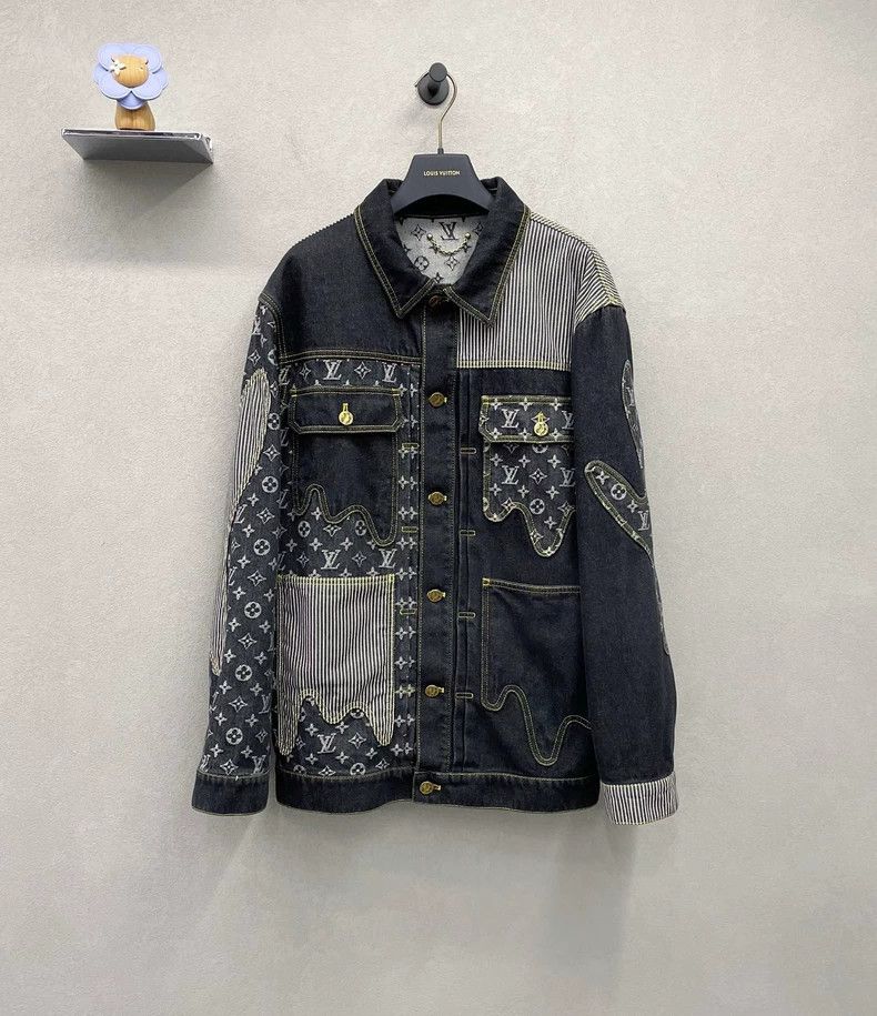 Louis Vuitton Louis Vuitton Black patchwork presbyopic full-print denim Size US M / EU 48-50 / 2 - 1 Thumbnail