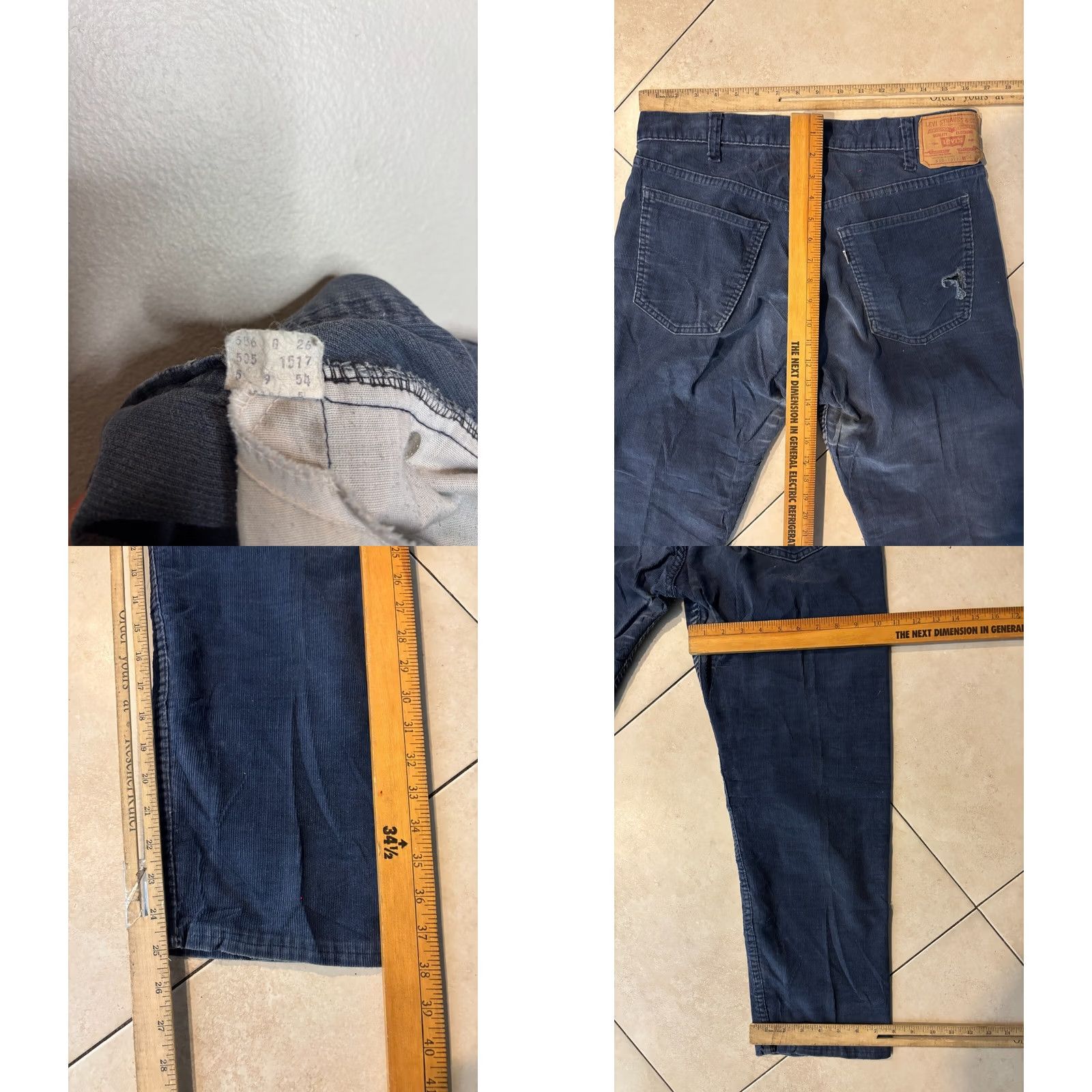 Vintage VINTAGE Levi's 517 Blue Corduroy Pants 34 Regular Bootcut Men 80s Retro USA Levi's 500 Series Size US 34 / EU 50 - 9 Thumbnail