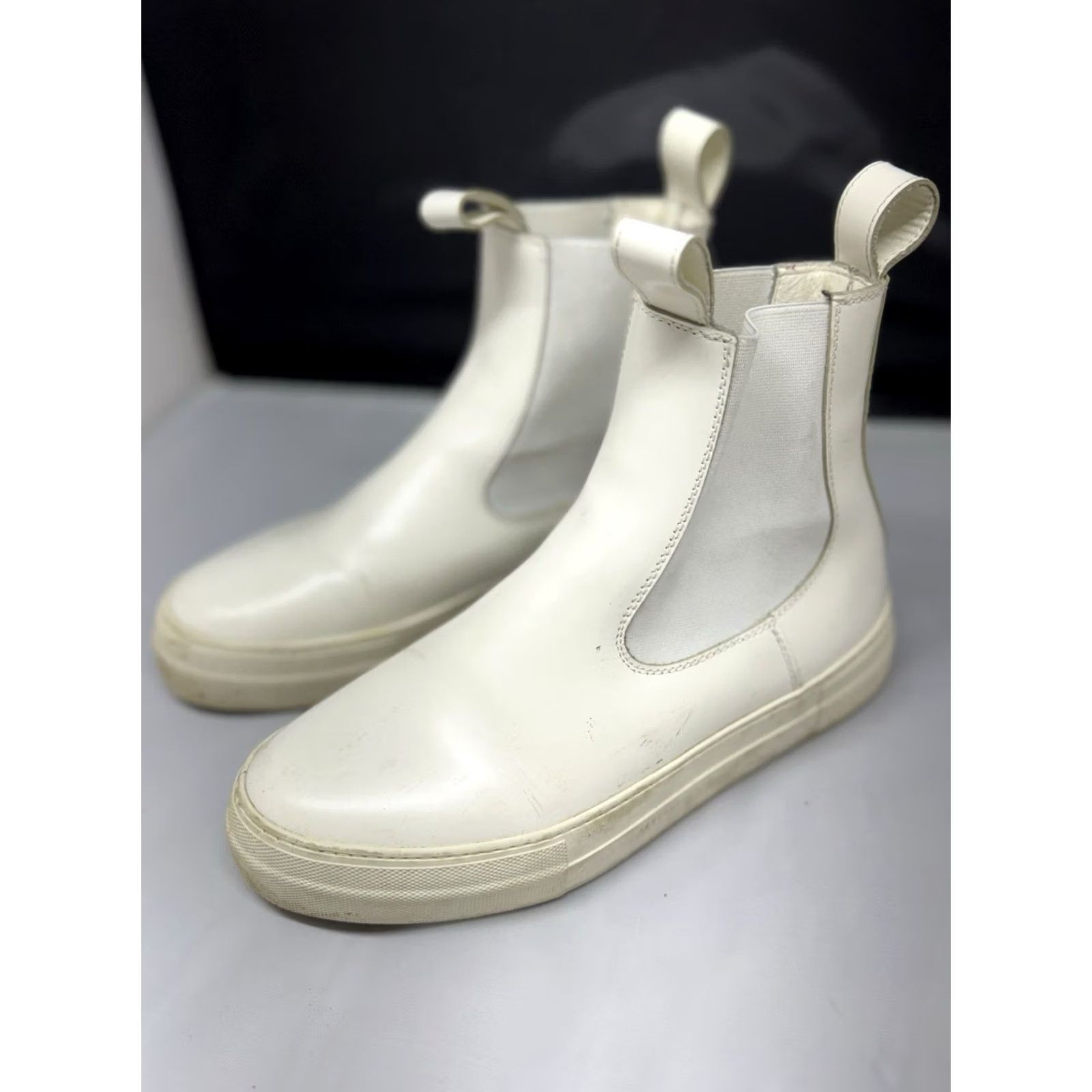SOFIE D'HOORE Sofie D'Hoore Chelsea Boots White Nappa Leather Size 7.5 US 38.5 EU Womens Chelsea Boots Size US 8 / IT 38 - 2 Thumbnail