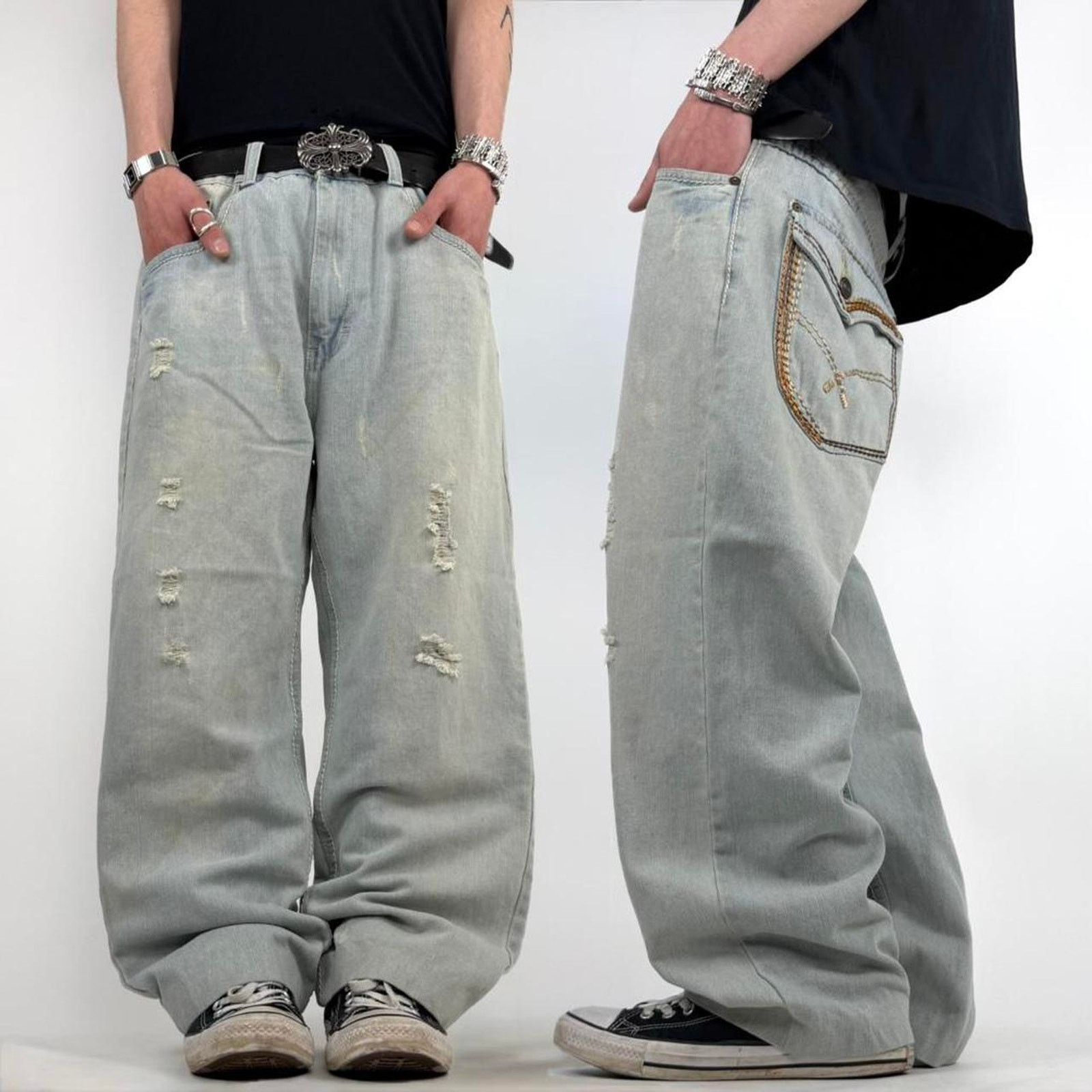 JNCO × Phat Farm × Vintage Vintage y2k embroidered phat farm grunge archive skater jean Size US 34 / EU 50 - 1 Thumbnail