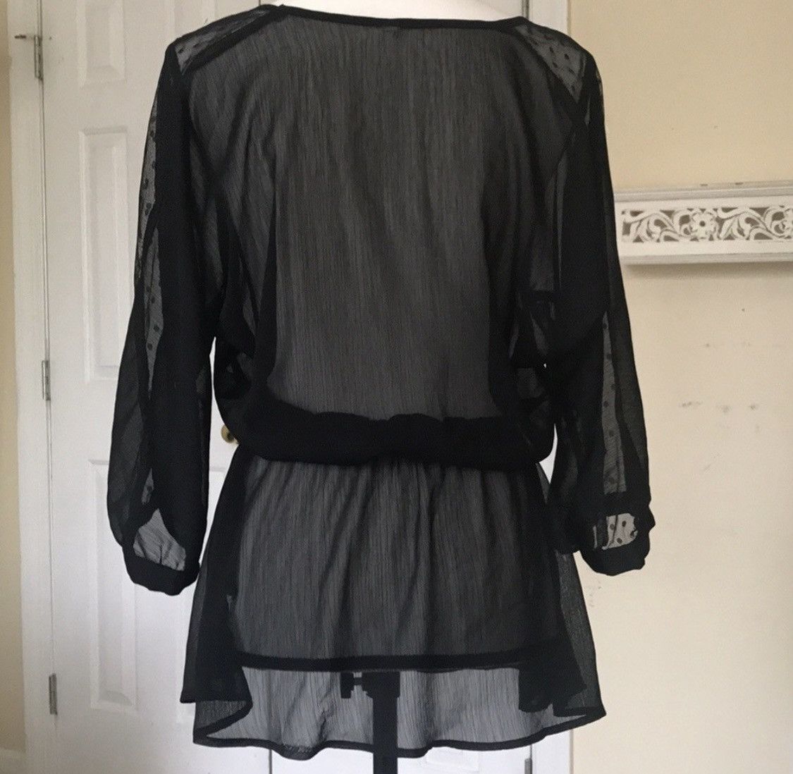 Other DOLLHOUSE 3/4 SLEEVE SHEER BLOUSE TOP Size M / US 6-8 / IT 42-44 - 5 Thumbnail