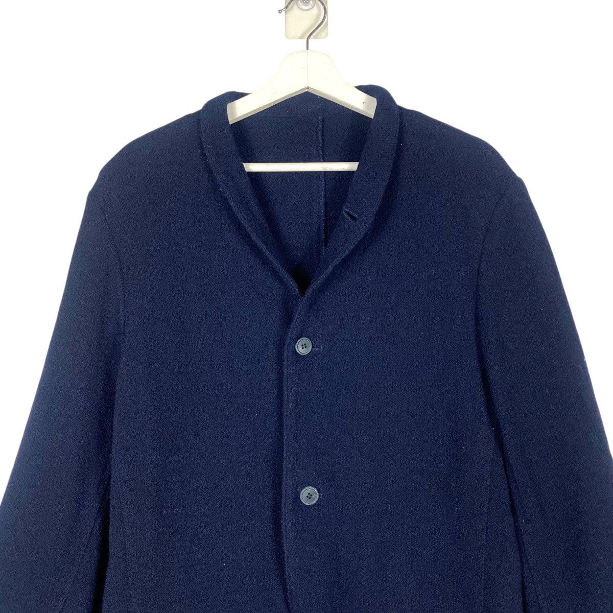 💥80s Y's BY YOHJI YAMAMOTO ICONIC NAVY BLUE COAT JACKET